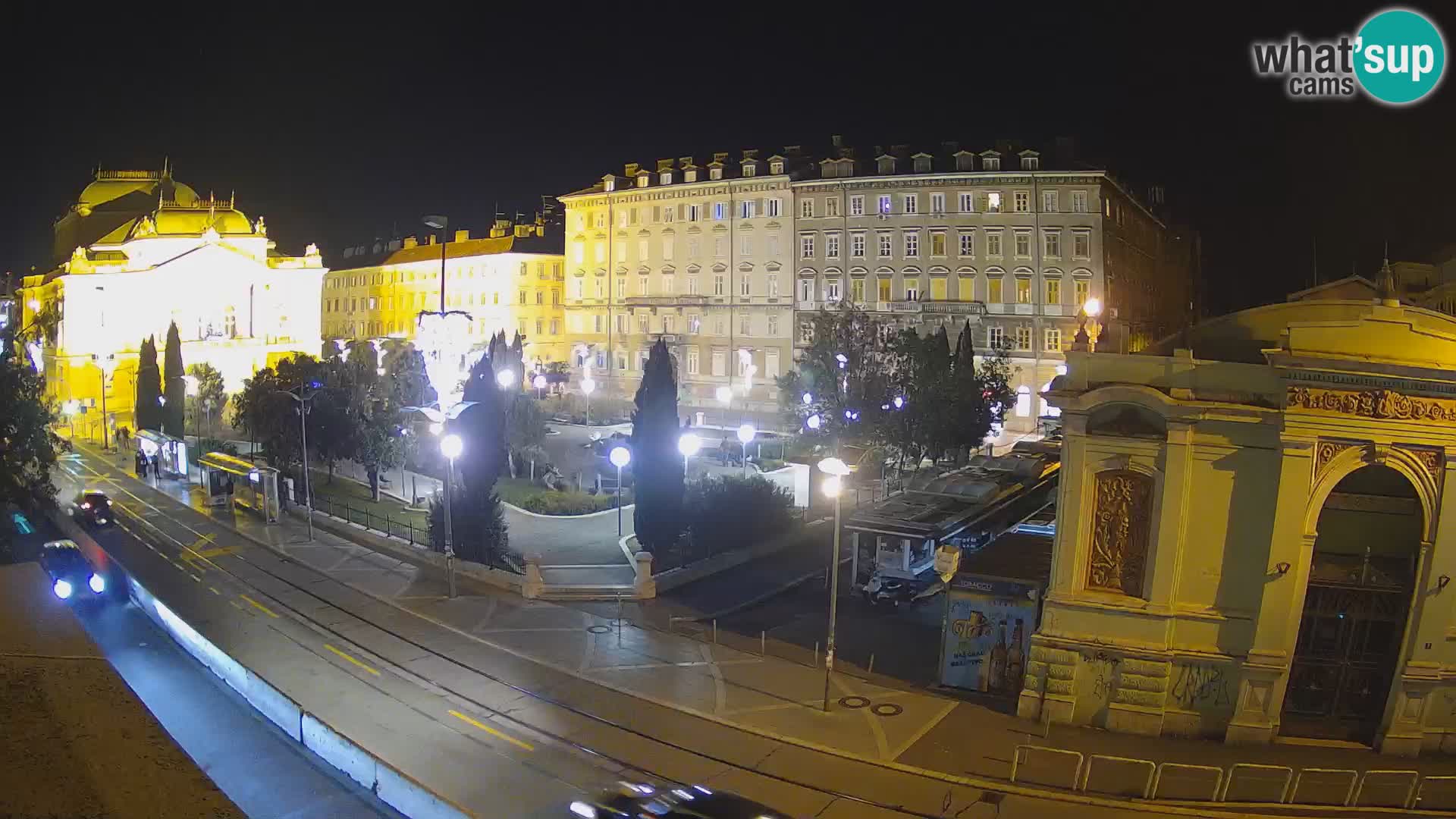 Webcam Rijeka – Park and  Croatian National Theatre Ivan pl. Zajc