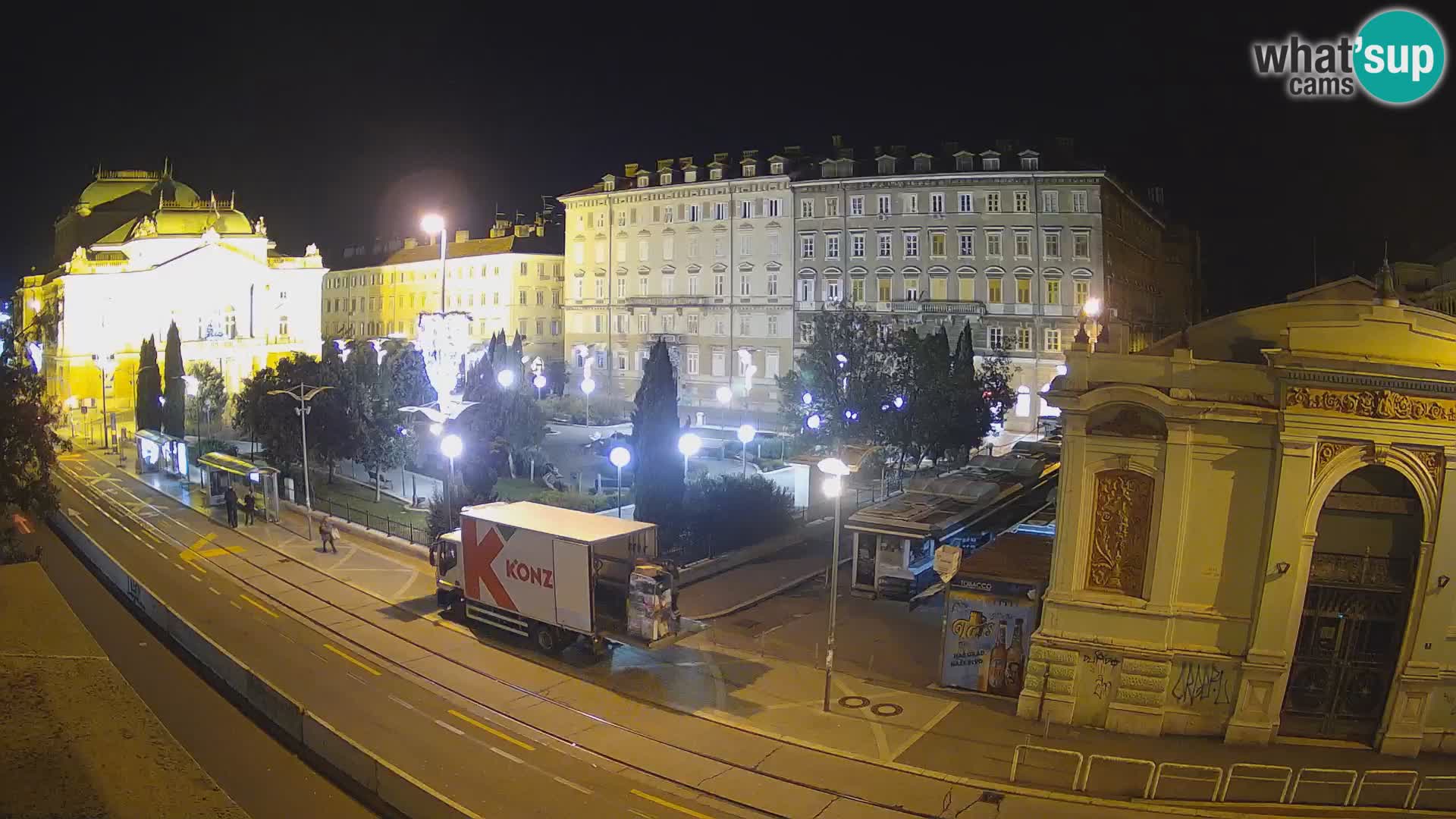 Webcam Rijeka – Park and  Croatian National Theatre Ivan pl. Zajc