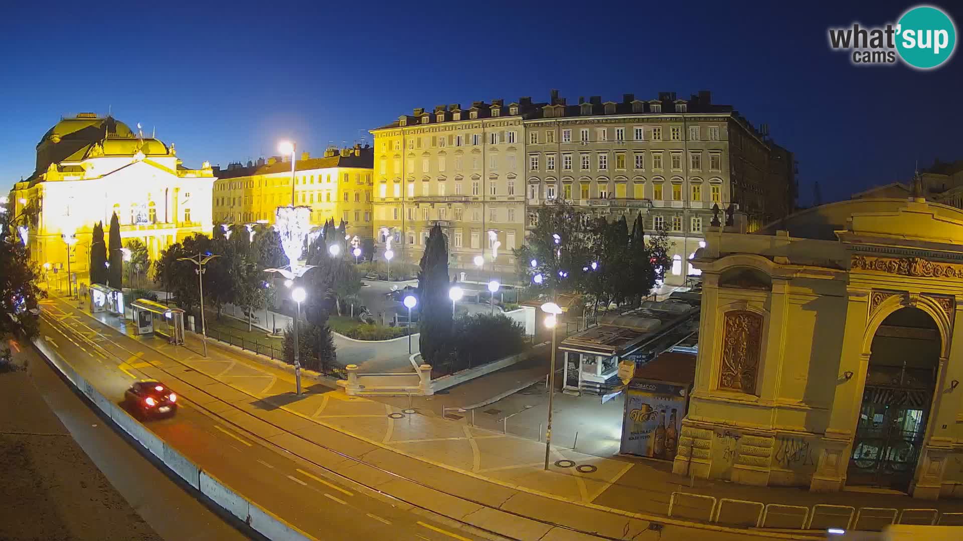 Webcam Rijeka – Park and  Croatian National Theatre Ivan pl. Zajc