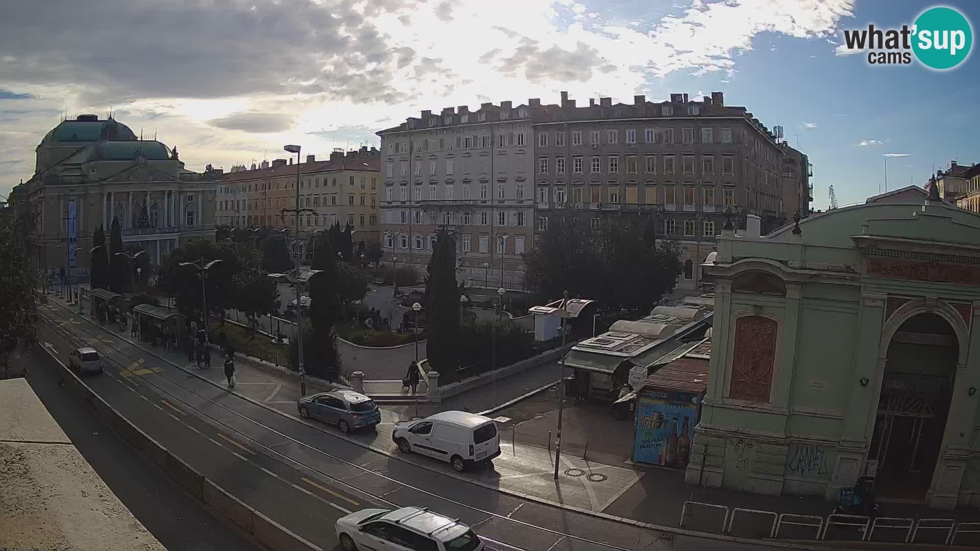 Webcam Rijeka – Park and  Croatian National Theatre Ivan pl. Zajc