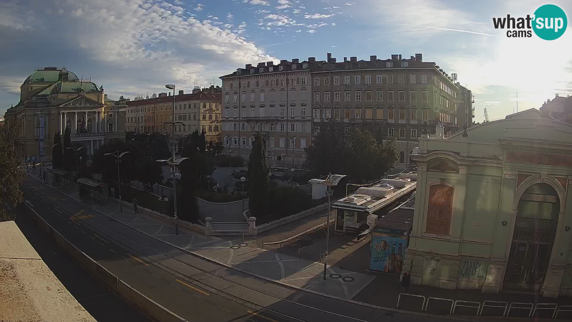 Webkam Rijeka – Park i Hrvatsko narodno kazalište Ivana pl. Zajc