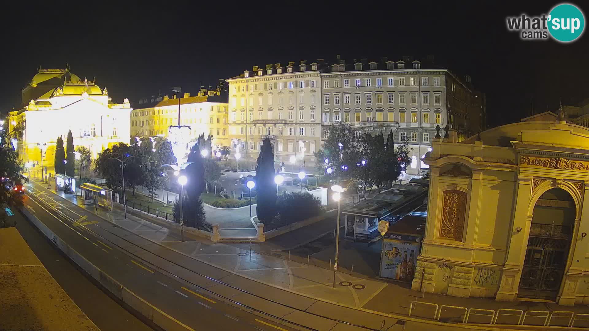 Webcam Rijeka – Park and  Croatian National Theatre Ivan pl. Zajc