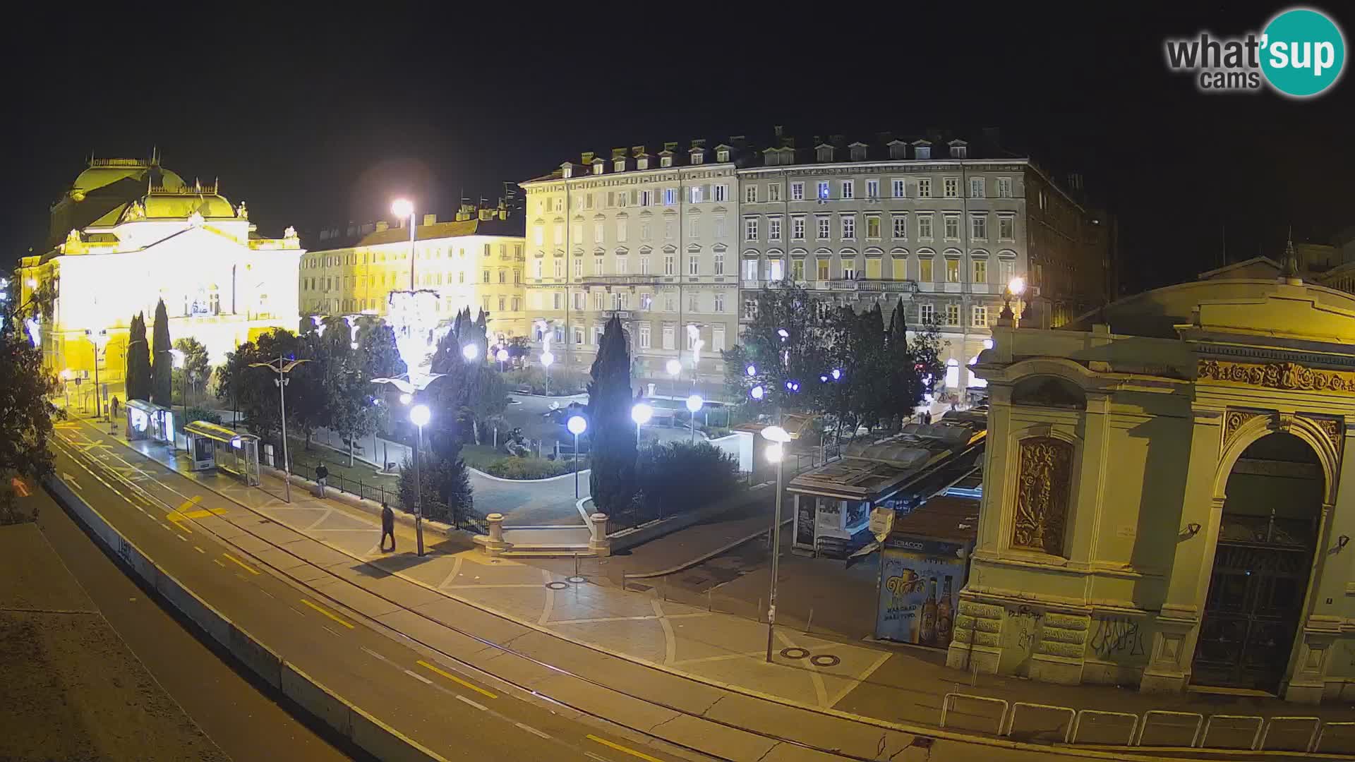 Webcam Rijeka – Park and  Croatian National Theatre Ivan pl. Zajc