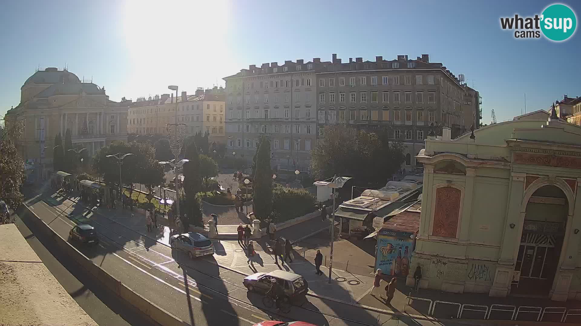 Webcam Fiume – Parco e Teatro nazionale Croato Ivan pl. Zajc