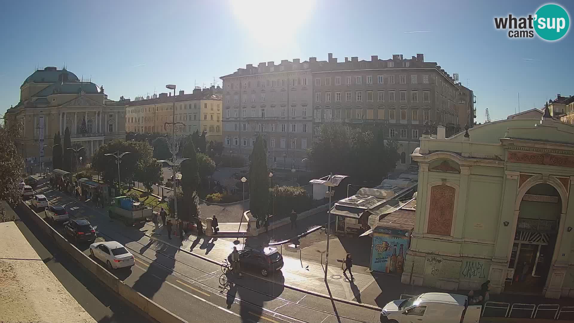 Webcam Rijeka – Park and  Croatian National Theatre Ivan pl. Zajc