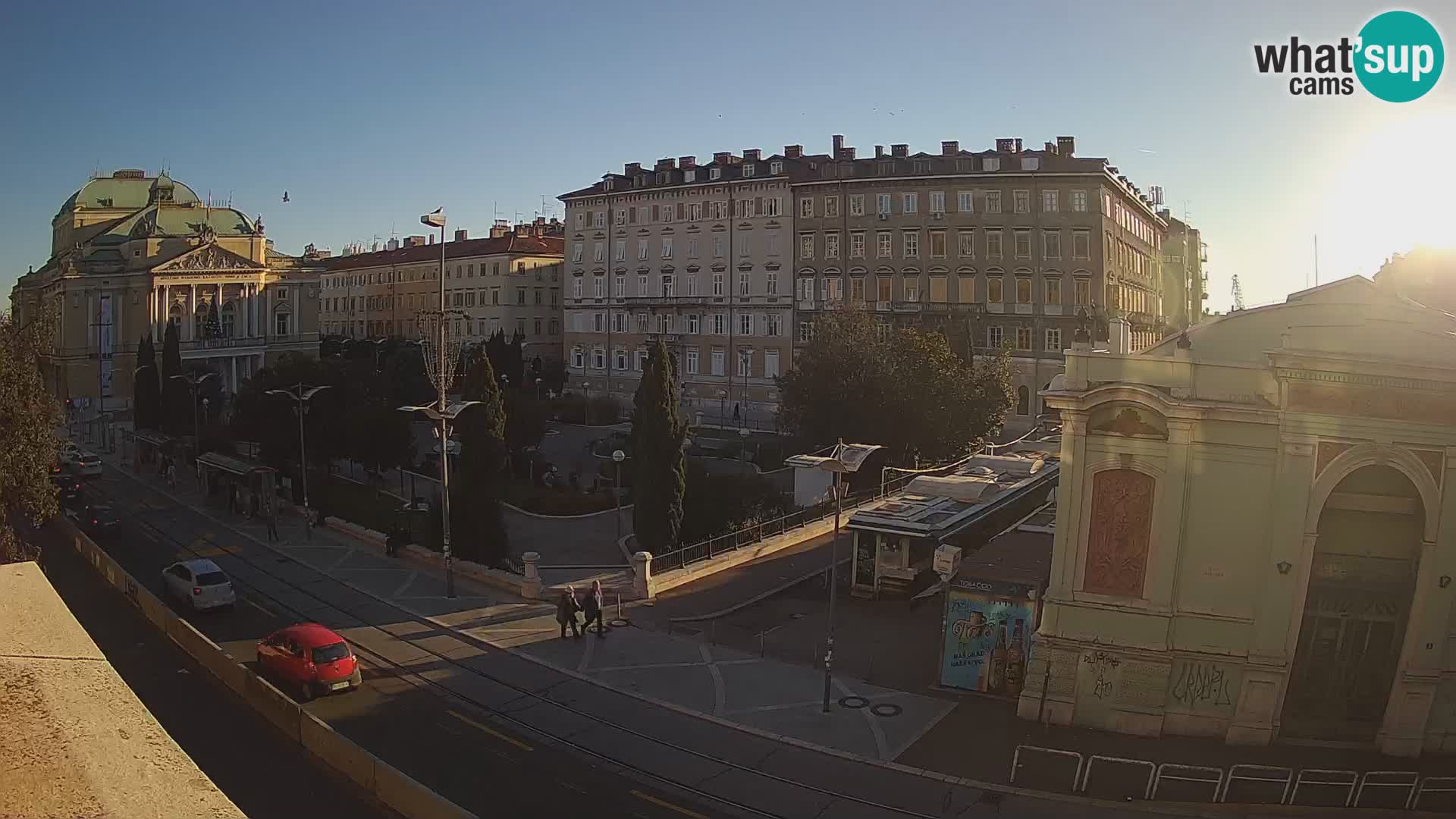 Webcam Rijeka – Park and  Croatian National Theatre Ivan pl. Zajc