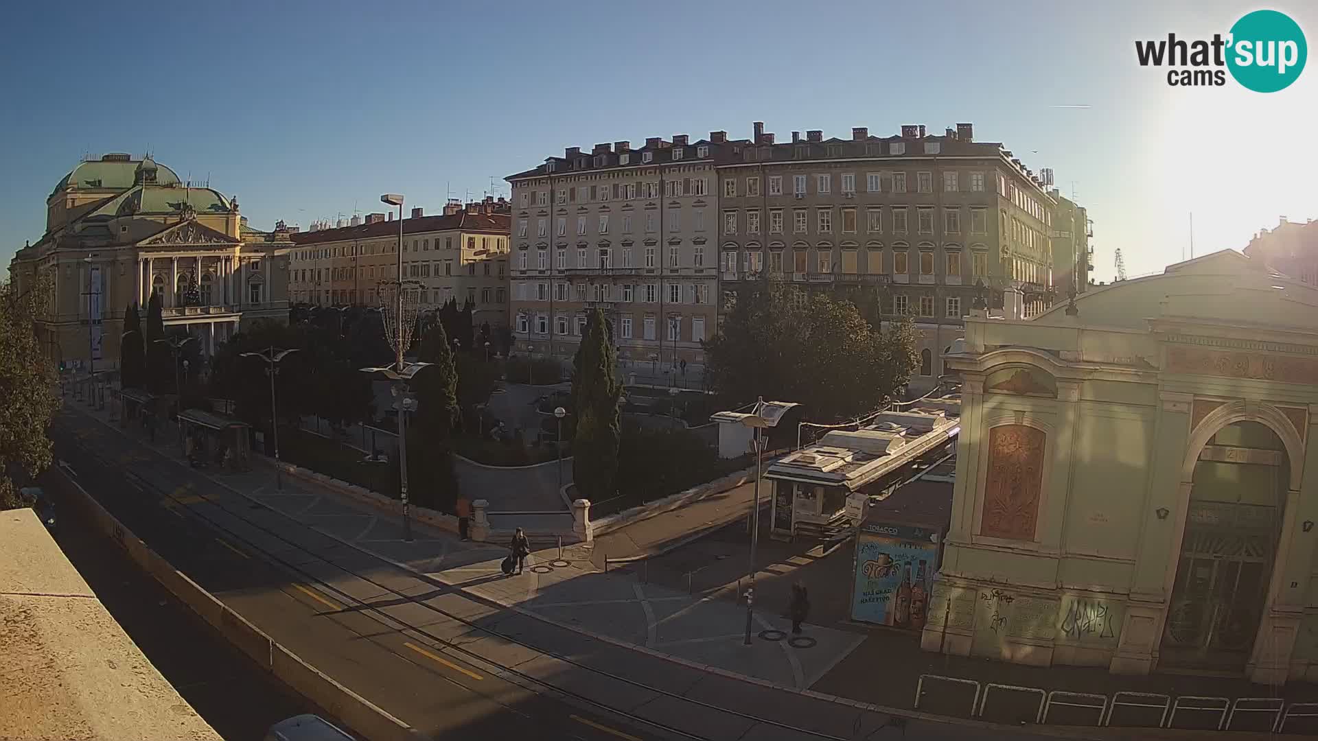 Webkam Rijeka – Park i Hrvatsko narodno kazalište Ivana pl. Zajc