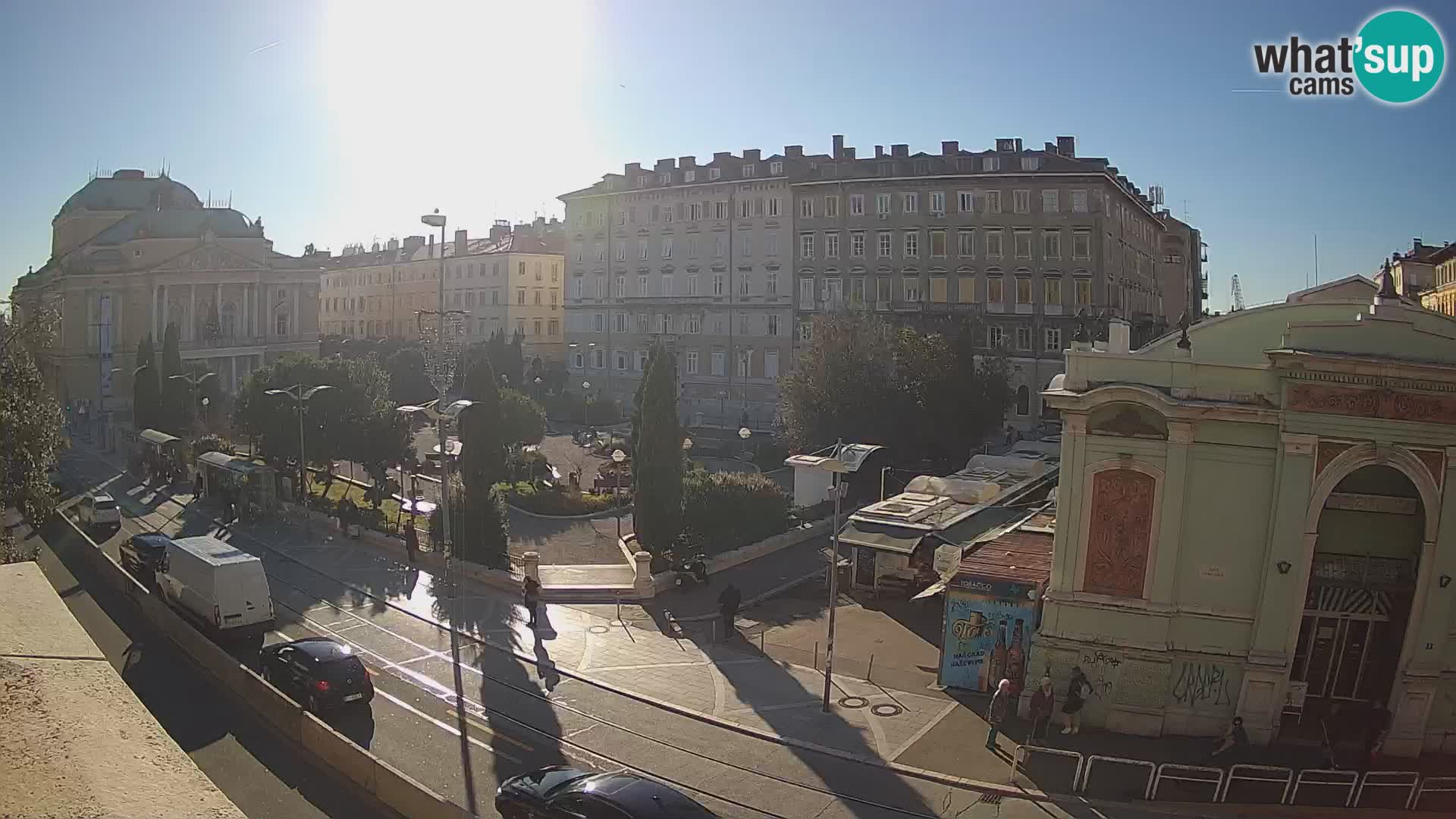 Webcam Rijeka – Park and  Croatian National Theatre Ivan pl. Zajc