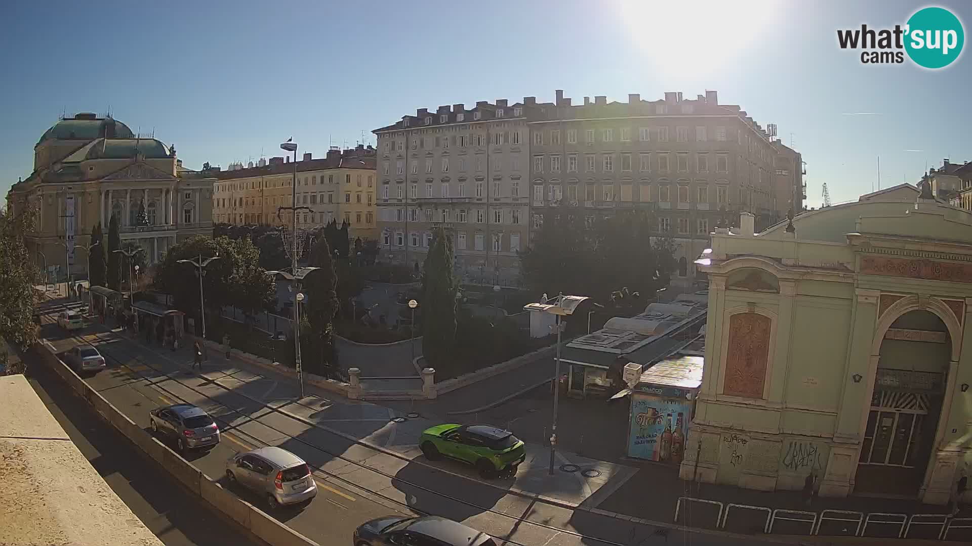 Webcam Rijeka – Park and  Croatian National Theatre Ivan pl. Zajc