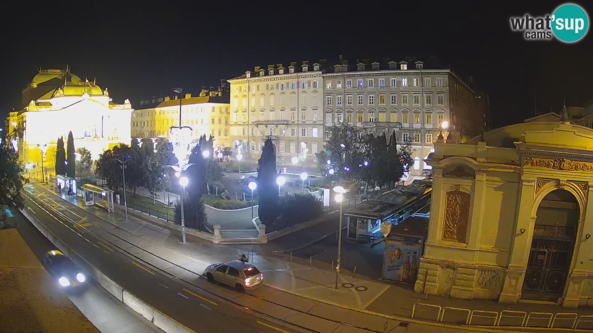 Webcam Rijeka – Park et Théâtre national croate Ivan pl. Zajc