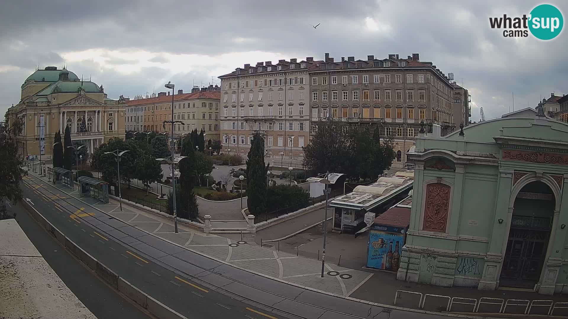 Webcam Rijeka – Park and  Croatian National Theatre Ivan pl. Zajc