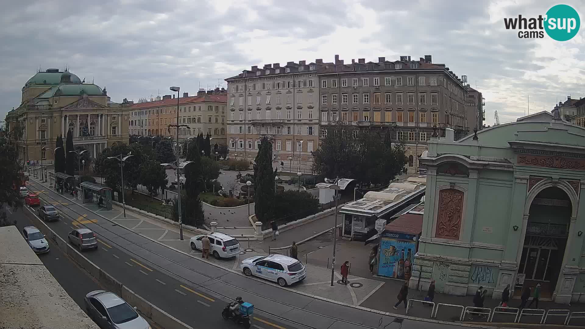 Webcam Rijeka – Park et Théâtre national croate Ivan pl. Zajc