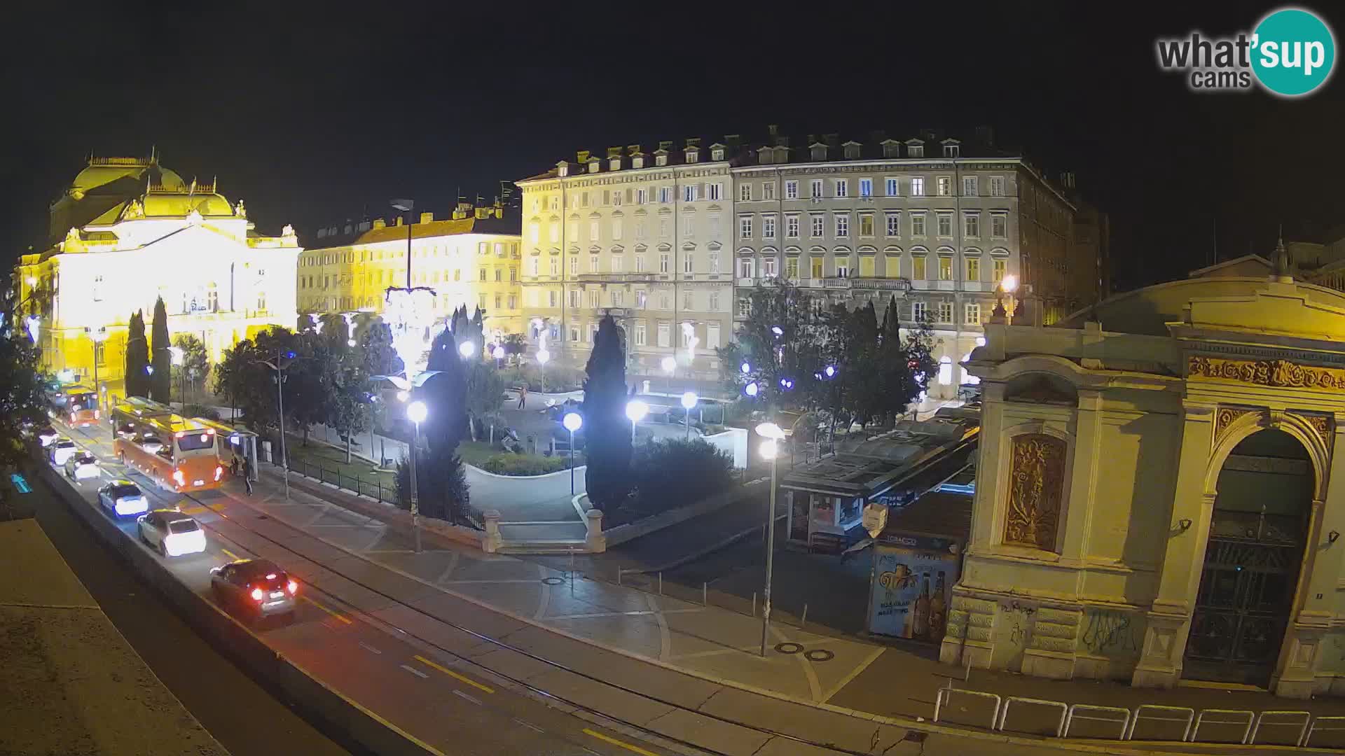 Webcam Rijeka – Park et Théâtre national croate Ivan pl. Zajc