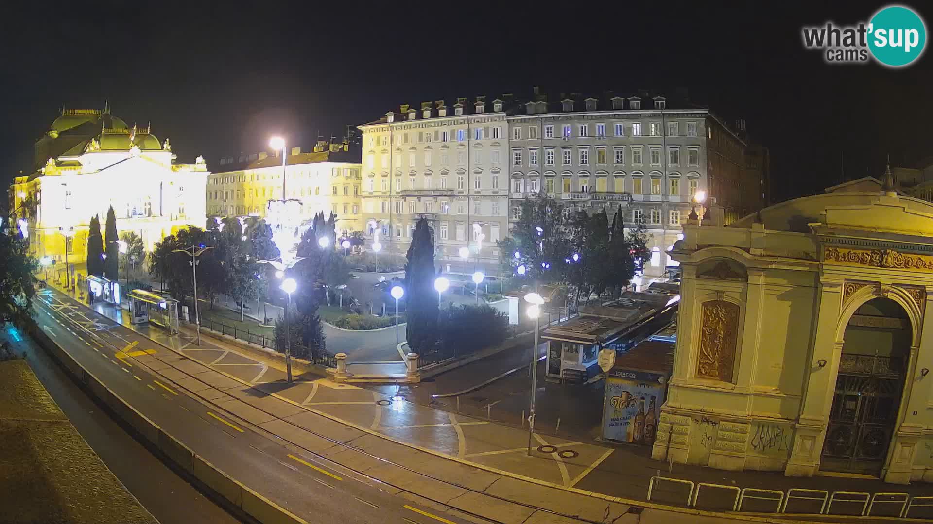 Webcam Rijeka – Park and  Croatian National Theatre Ivan pl. Zajc