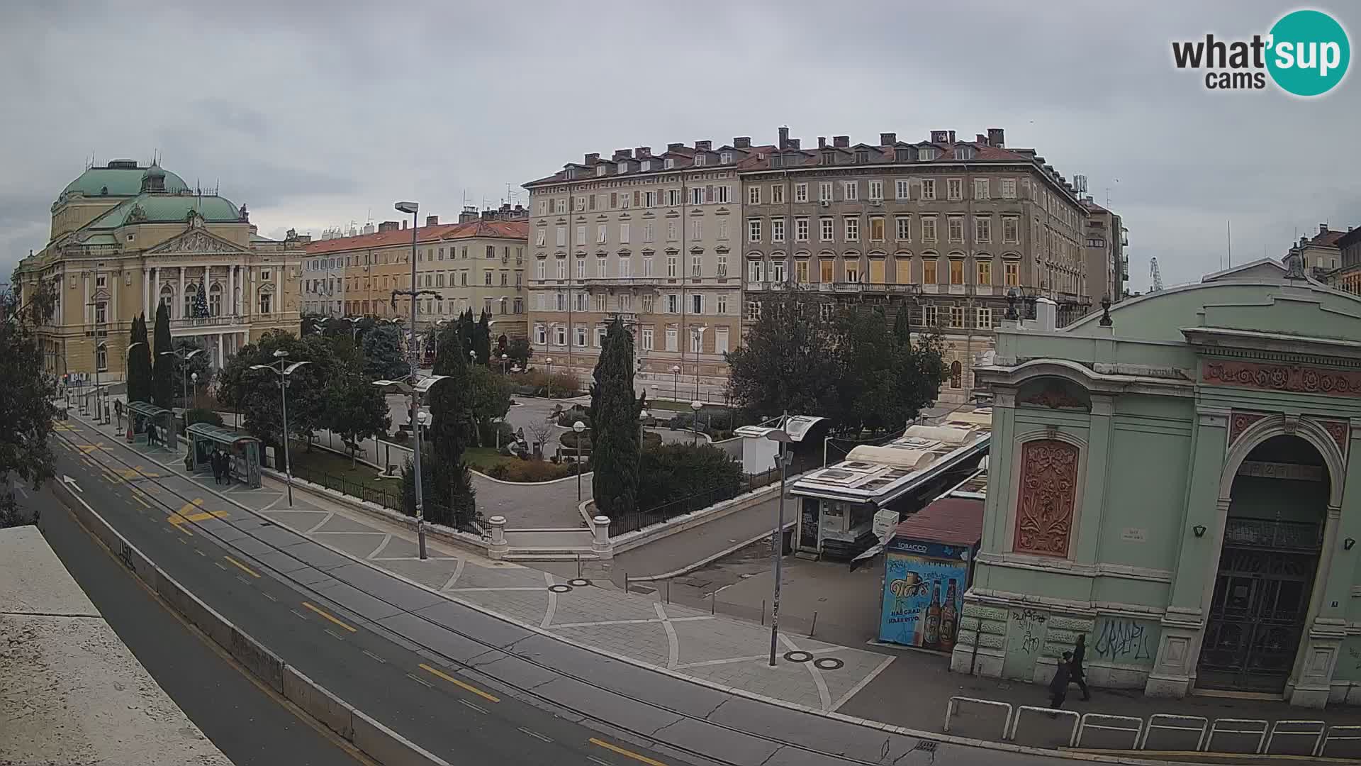 Webcam Rijeka – Park and  Croatian National Theatre Ivan pl. Zajc