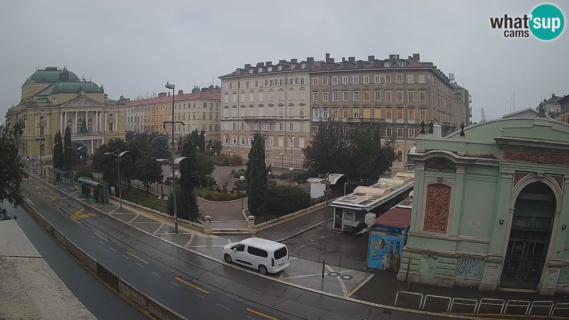 Webcam Fiume – Parco e Teatro nazionale Croato Ivan pl. Zajc