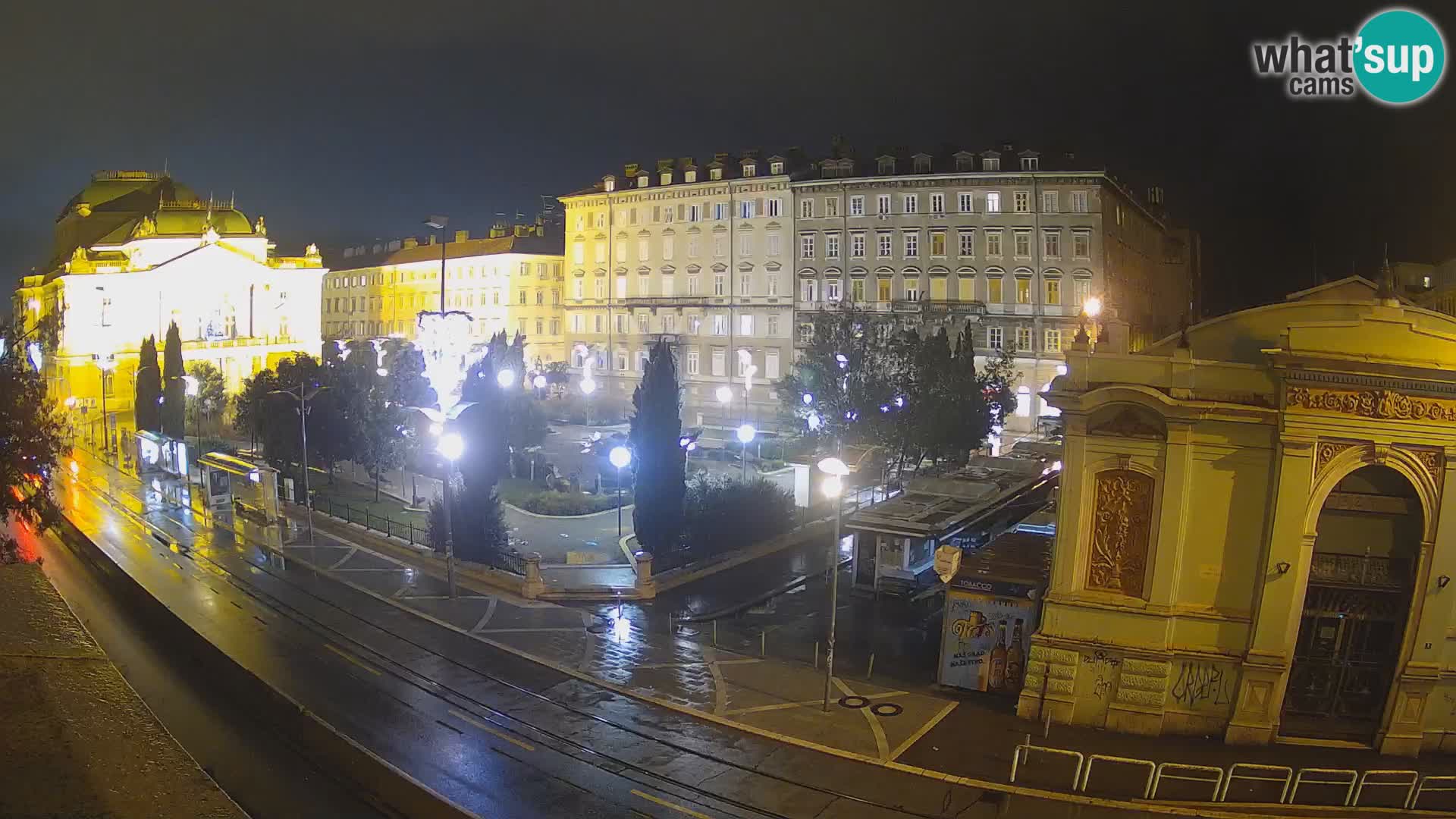 Webkam Rijeka – Park i Hrvatsko narodno kazalište Ivana pl. Zajc