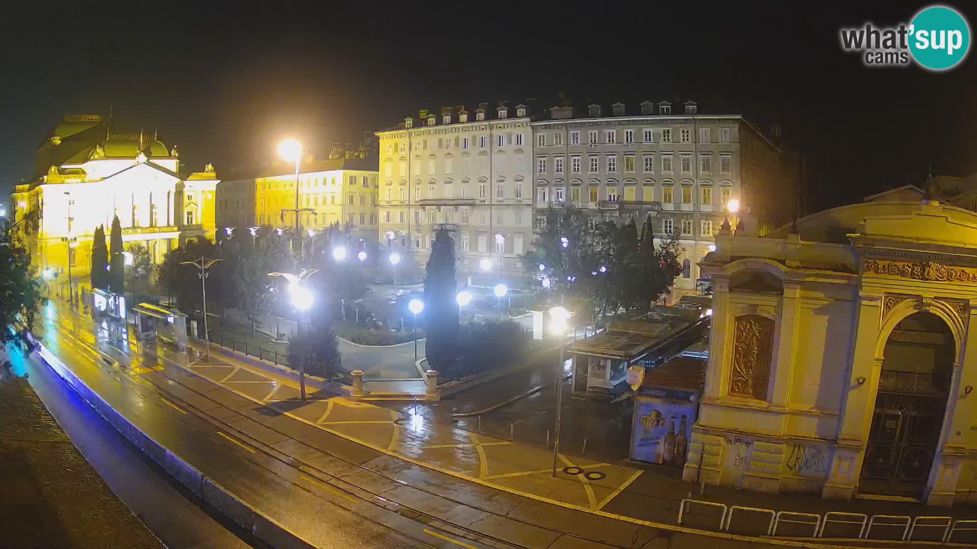 Webcam Rijeka – Park et Théâtre national croate Ivan pl. Zajc