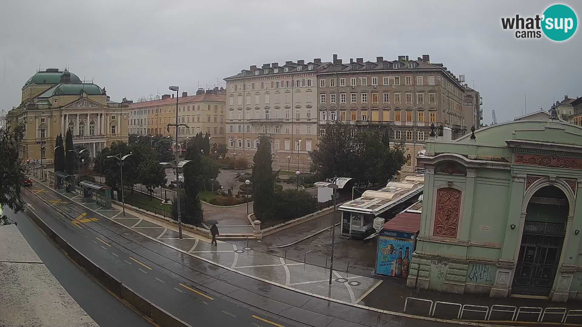 Webcam Rijeka – Park and  Croatian National Theatre Ivan pl. Zajc