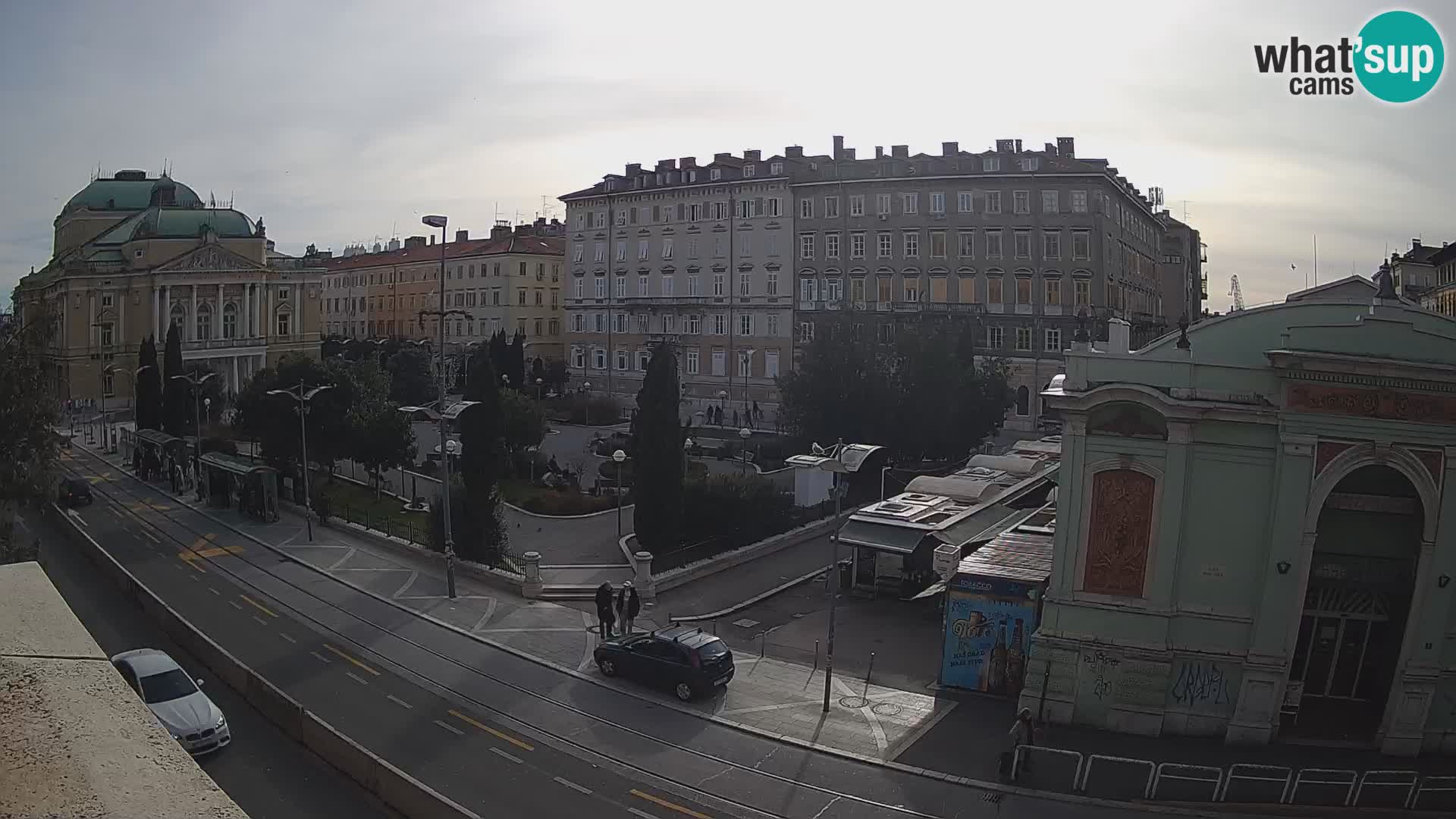 Webcam Rijeka – Park and  Croatian National Theatre Ivan pl. Zajc