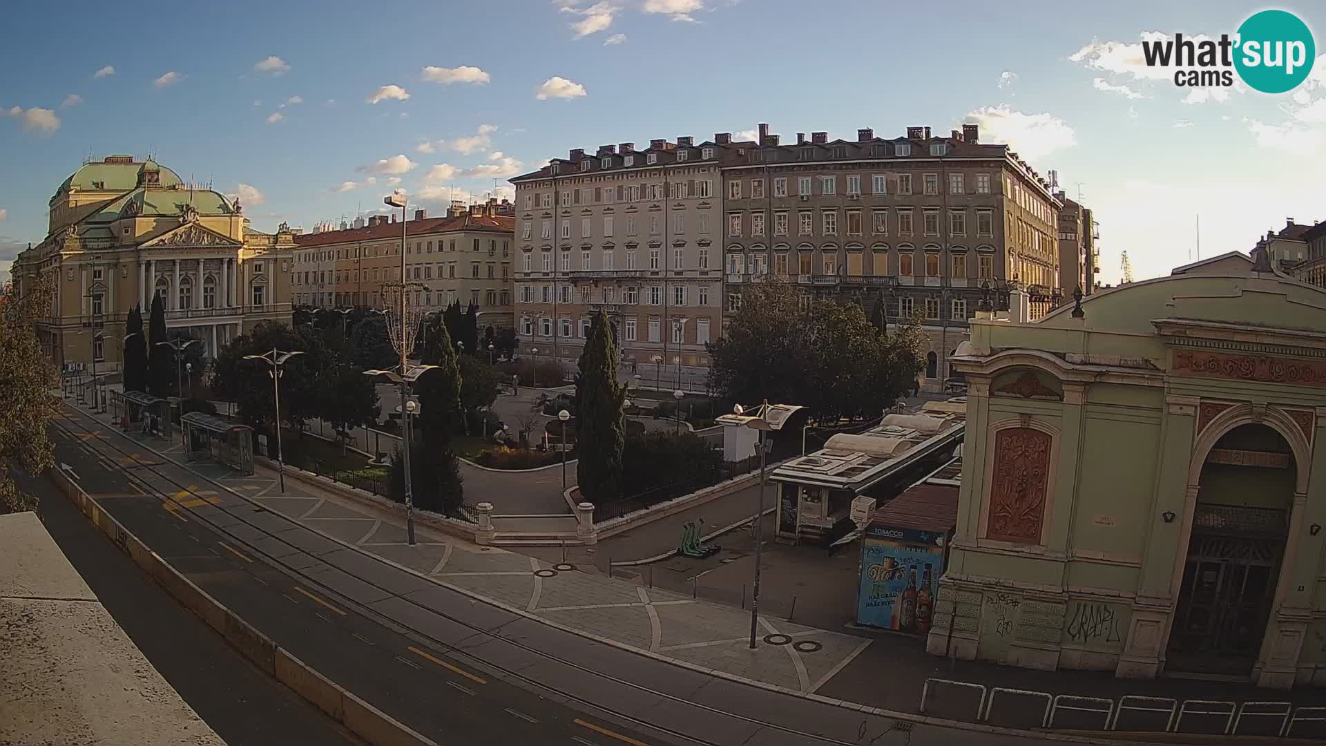 Webcam Rijeka – Park and  Croatian National Theatre Ivan pl. Zajc