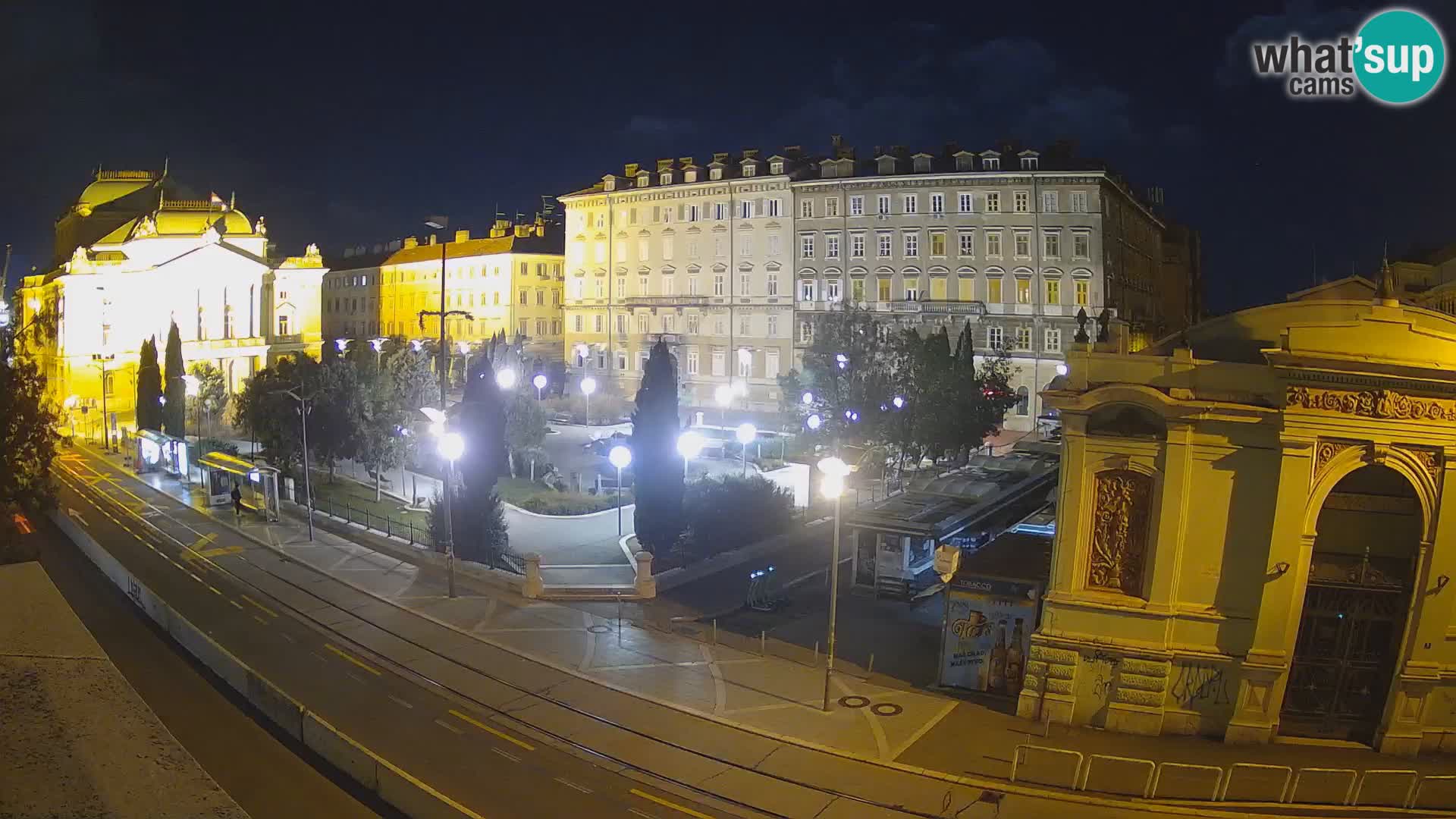 Webkam Rijeka – Park i Hrvatsko narodno kazalište Ivana pl. Zajc