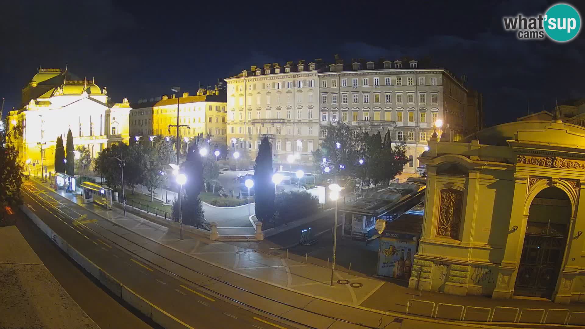 Webcam Rijeka – Park and  Croatian National Theatre Ivan pl. Zajc