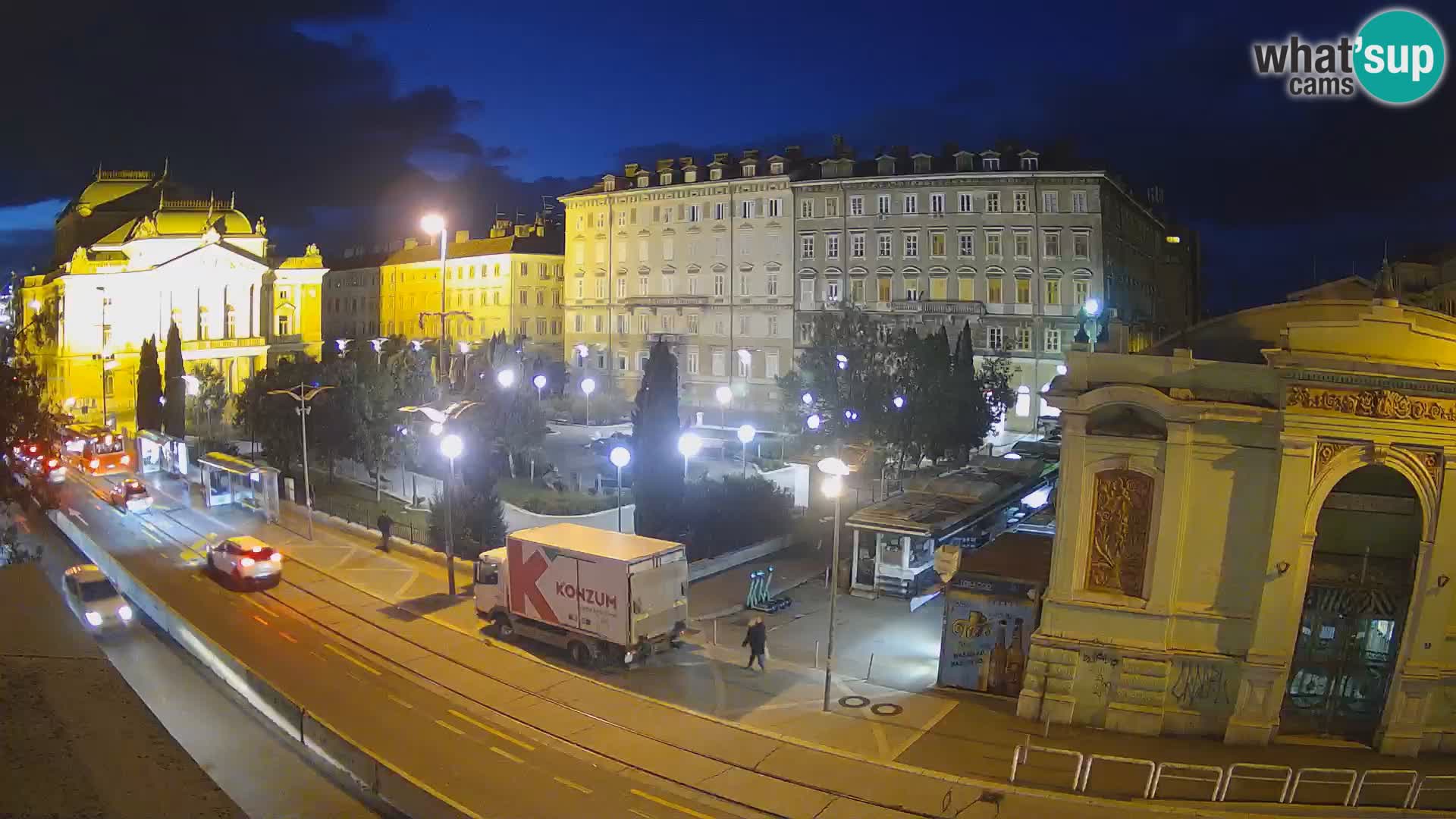 Webcam Rijeka – Park and  Croatian National Theatre Ivan pl. Zajc