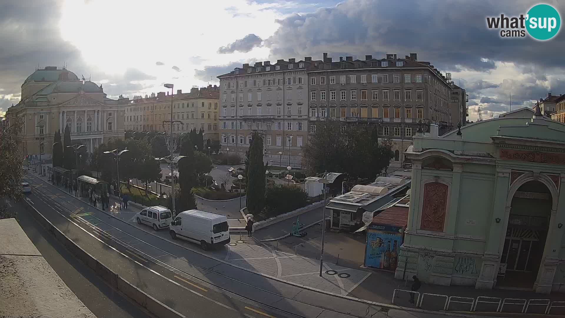 Webcam Rijeka – Park and  Croatian National Theatre Ivan pl. Zajc