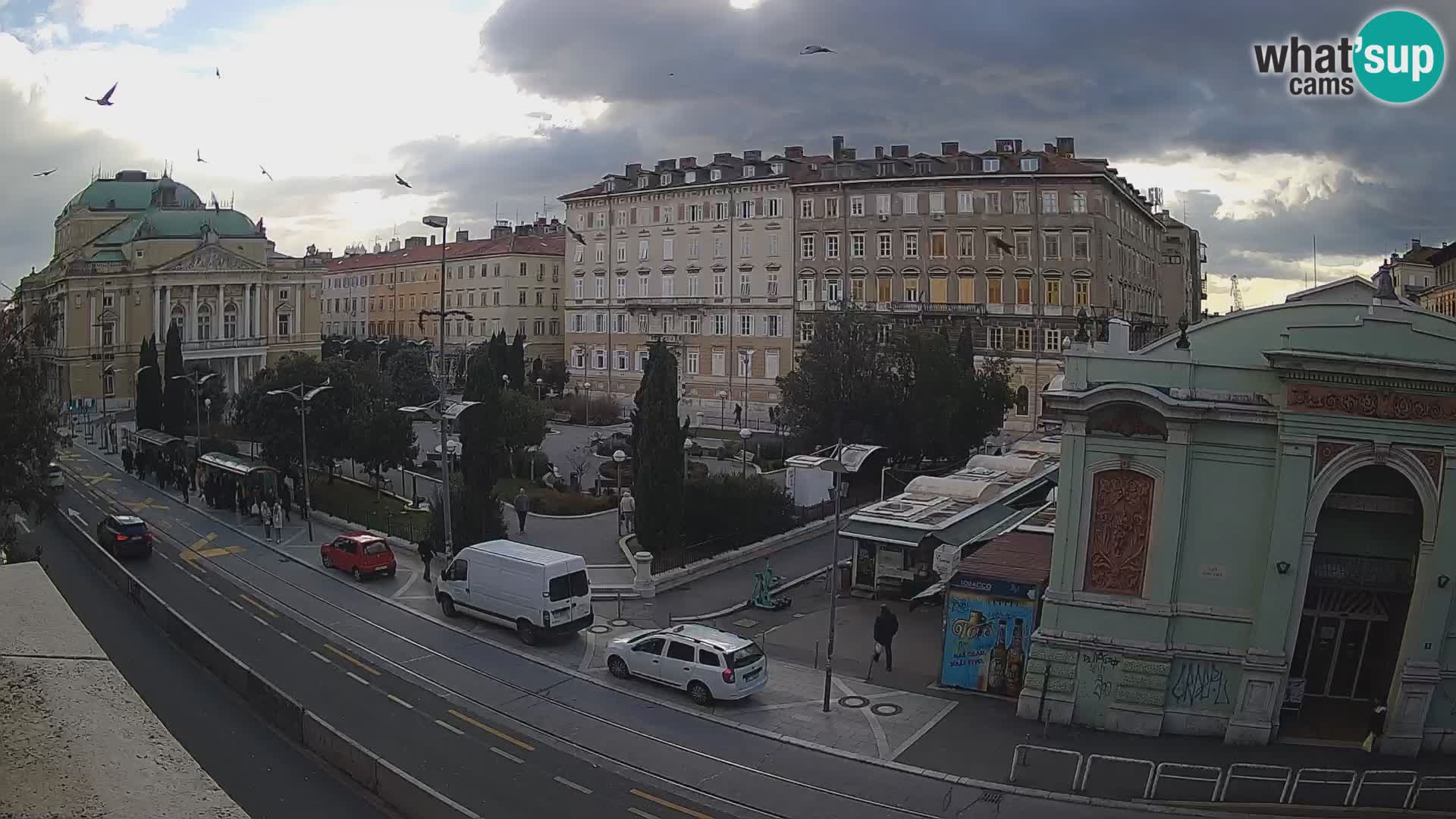 Webcam Rijeka – Parque i Teatro Nacional Croato Ivan pl. Zajc