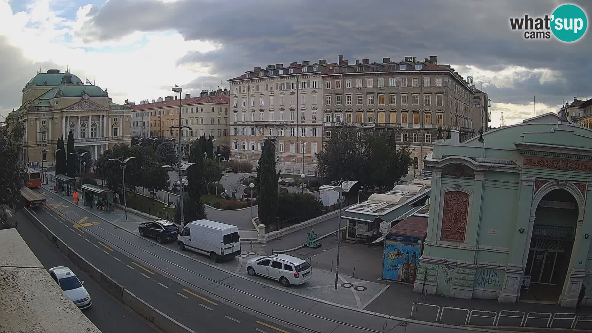 Webcam Rijeka – Park and  Croatian National Theatre Ivan pl. Zajc