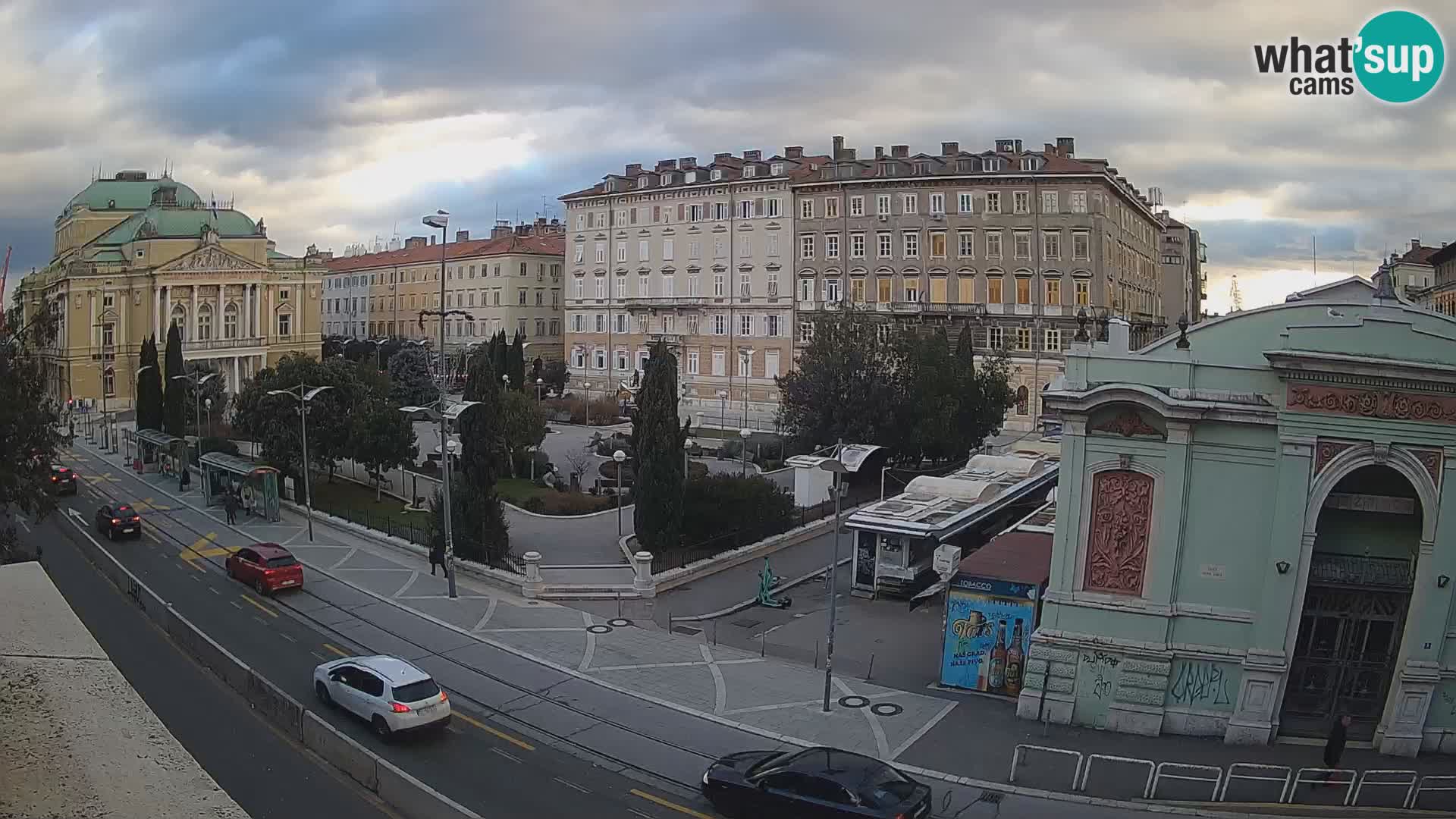 Webcam Rijeka – Park and  Croatian National Theatre Ivan pl. Zajc