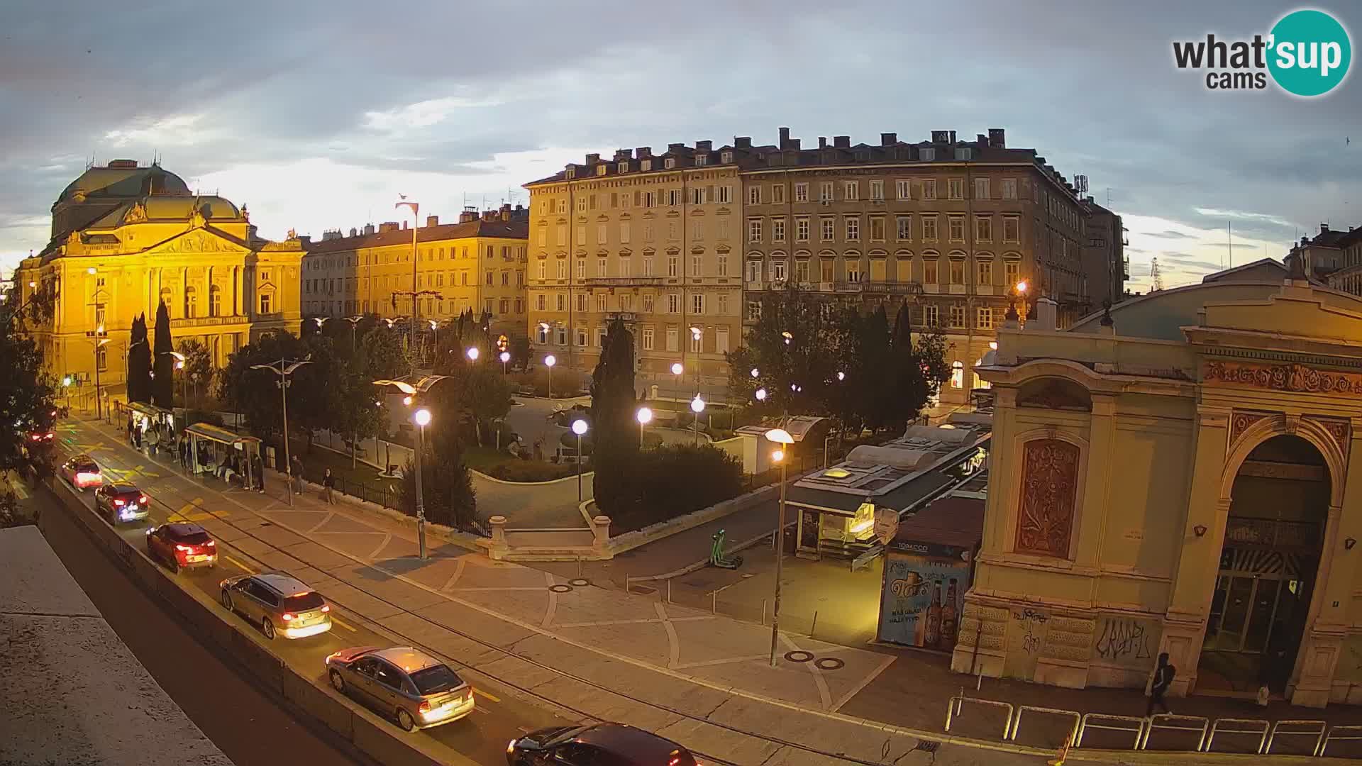 Webcam Rijeka – Park and  Croatian National Theatre Ivan pl. Zajc