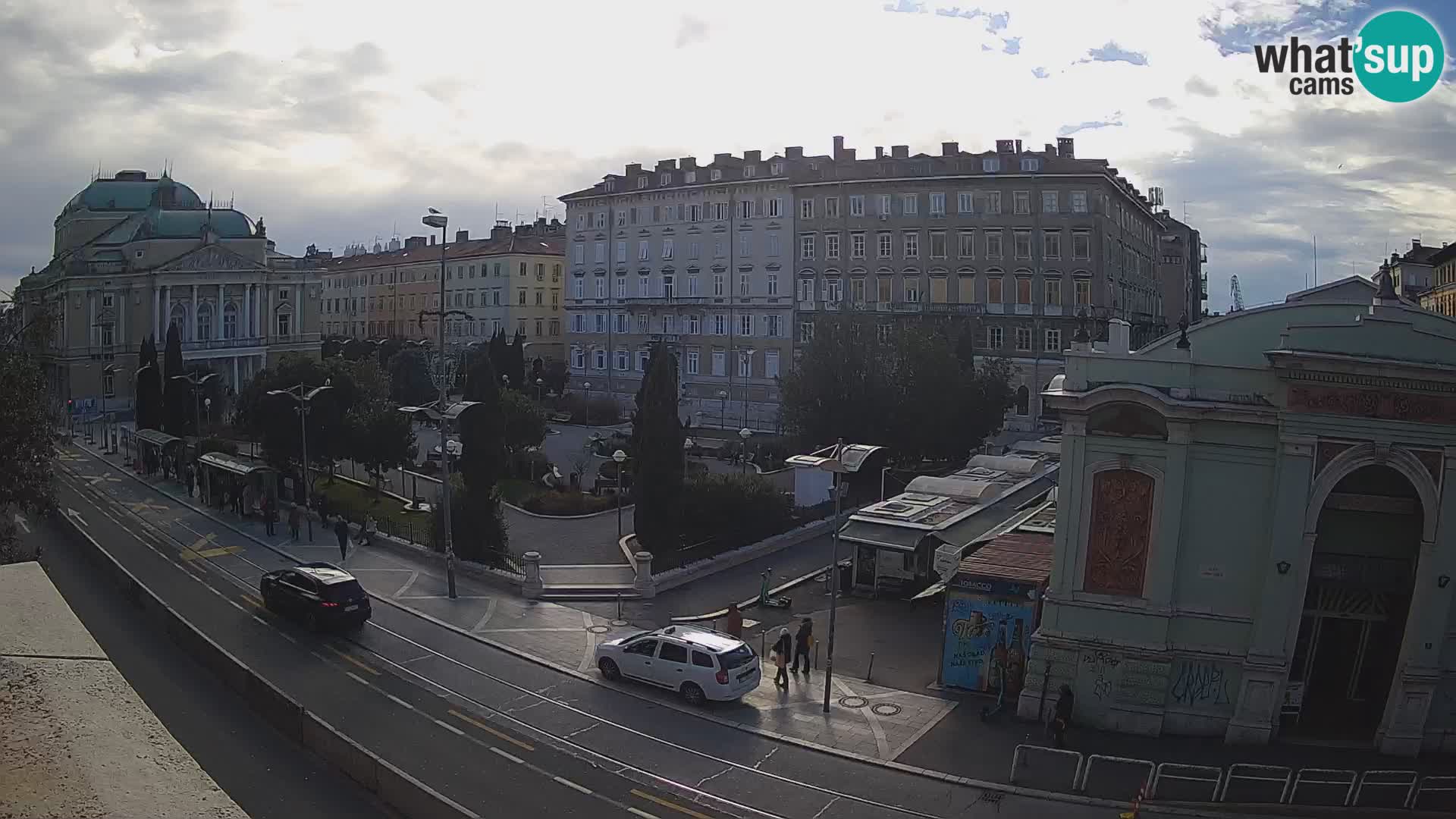 Webcam Rijeka – Park and  Croatian National Theatre Ivan pl. Zajc