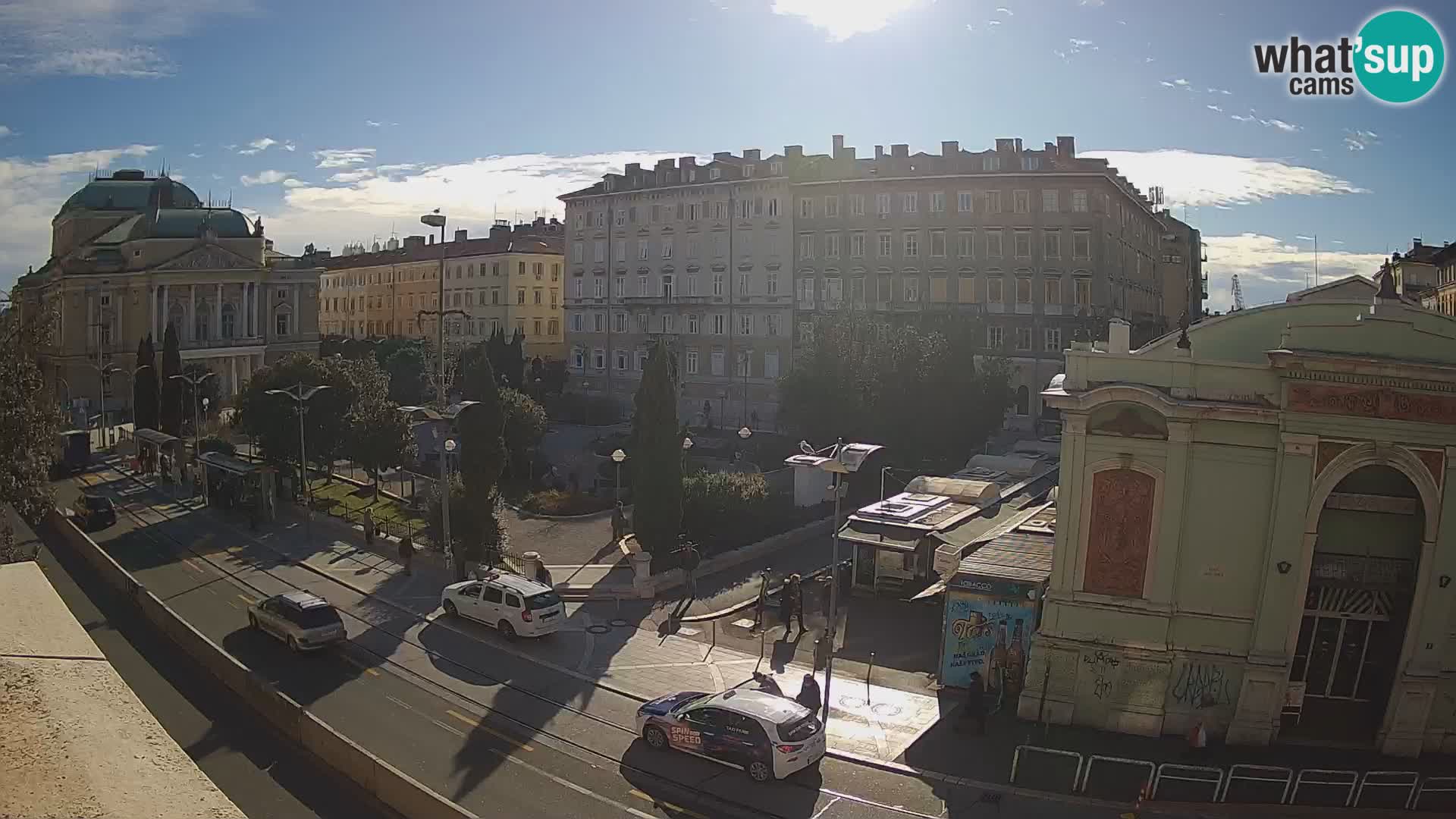 Webcam Rijeka – Park and  Croatian National Theatre Ivan pl. Zajc