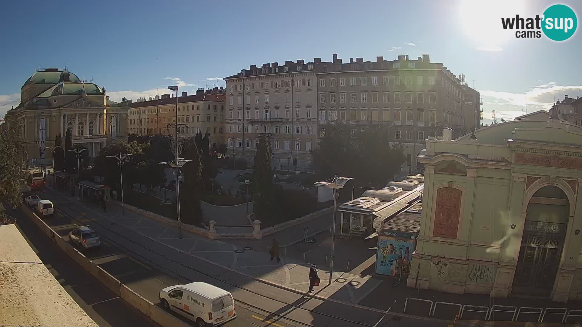 Webcam Rijeka – Park and  Croatian National Theatre Ivan pl. Zajc