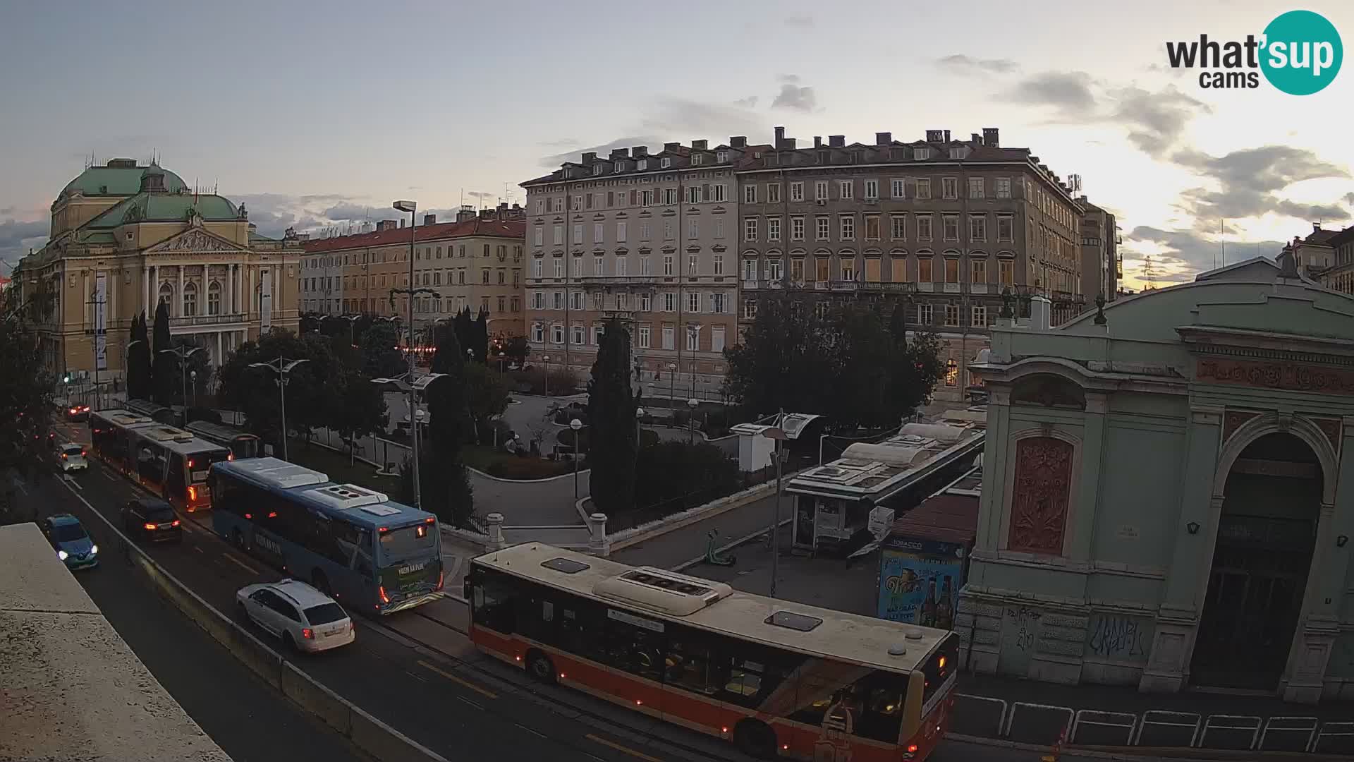 Webcam Rijeka – Park and  Croatian National Theatre Ivan pl. Zajc