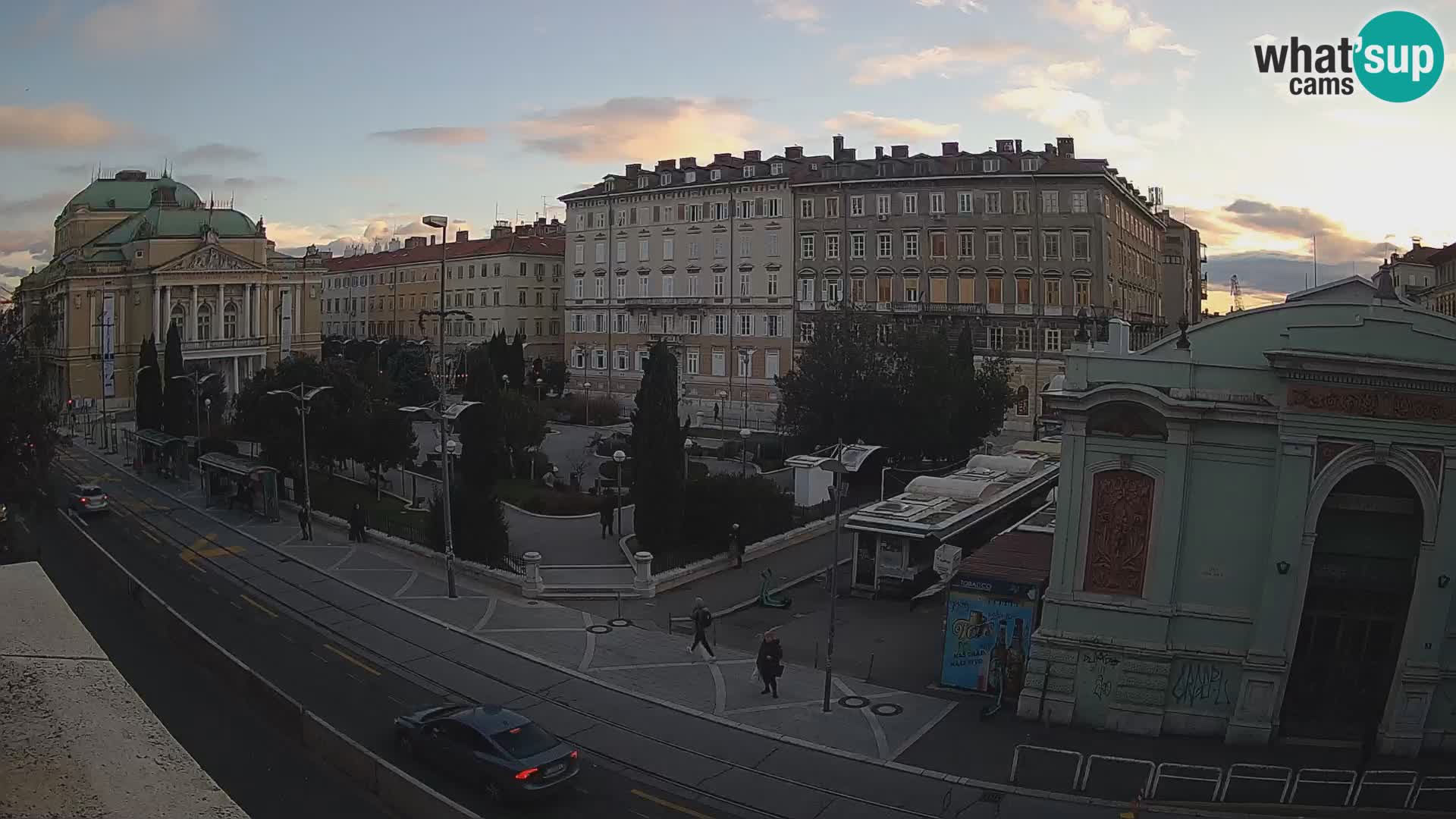 Webcam Rijeka – Park and  Croatian National Theatre Ivan pl. Zajc