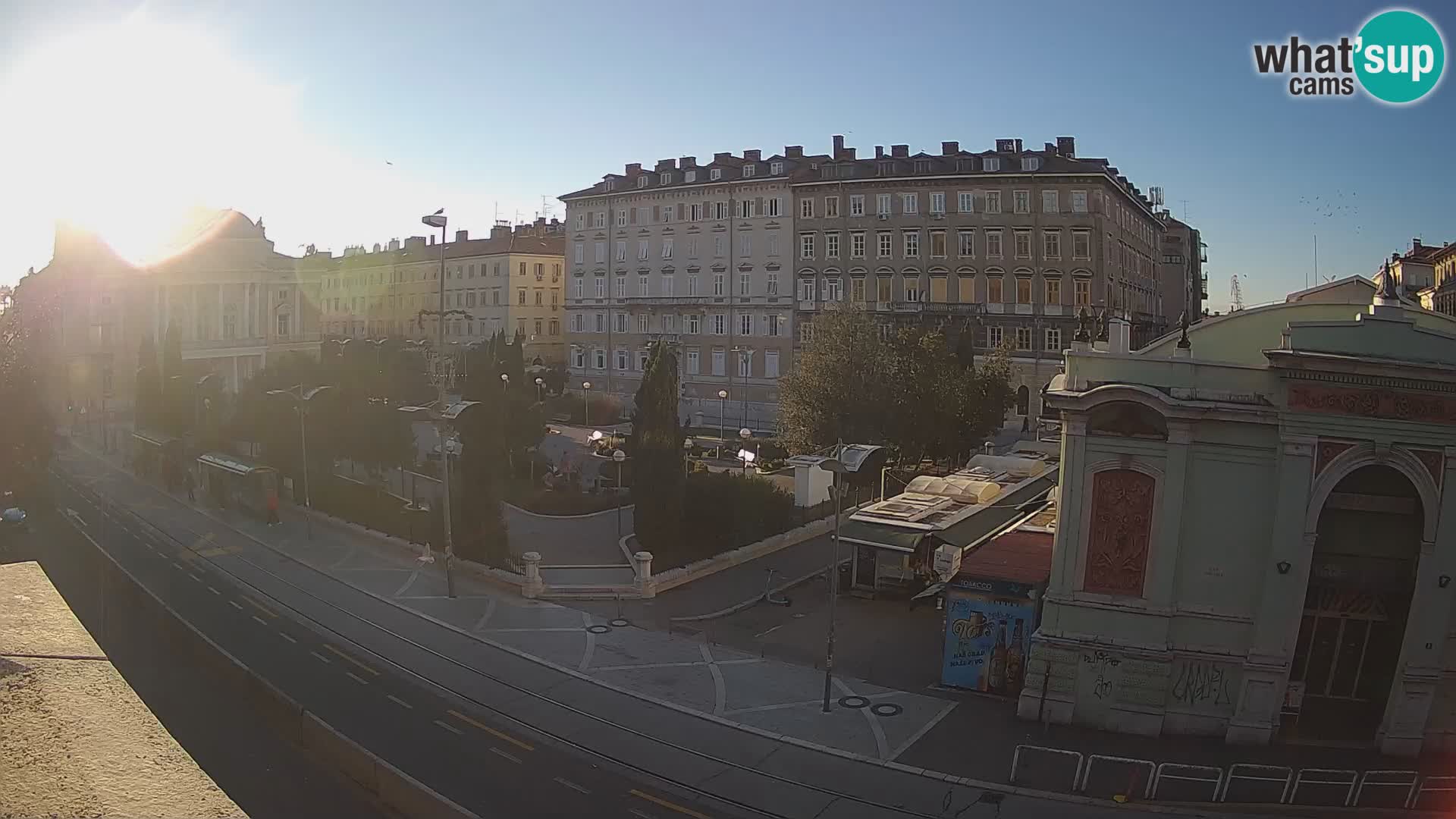 Webcam Rijeka – Parque i Teatro Nacional Croato Ivan pl. Zajc