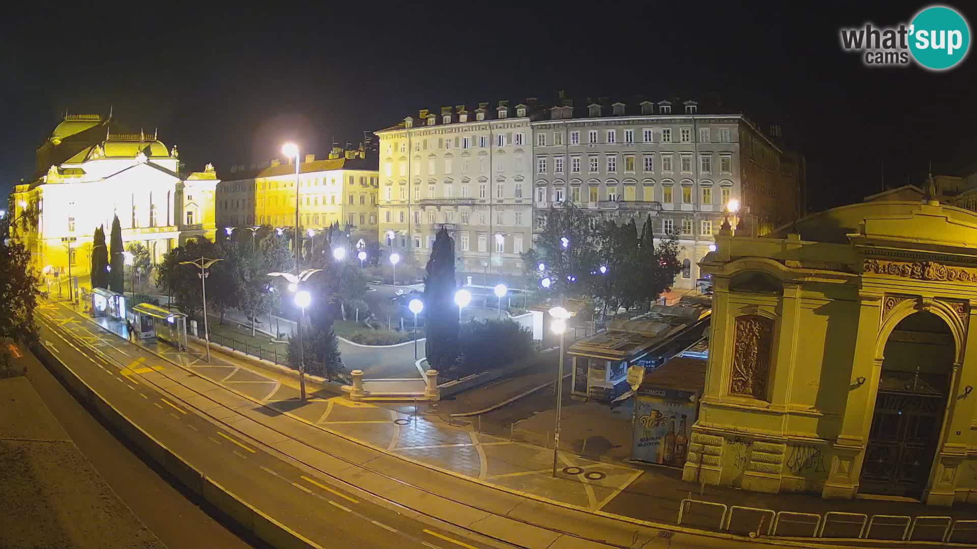 Webcam Rijeka – Park and  Croatian National Theatre Ivan pl. Zajc