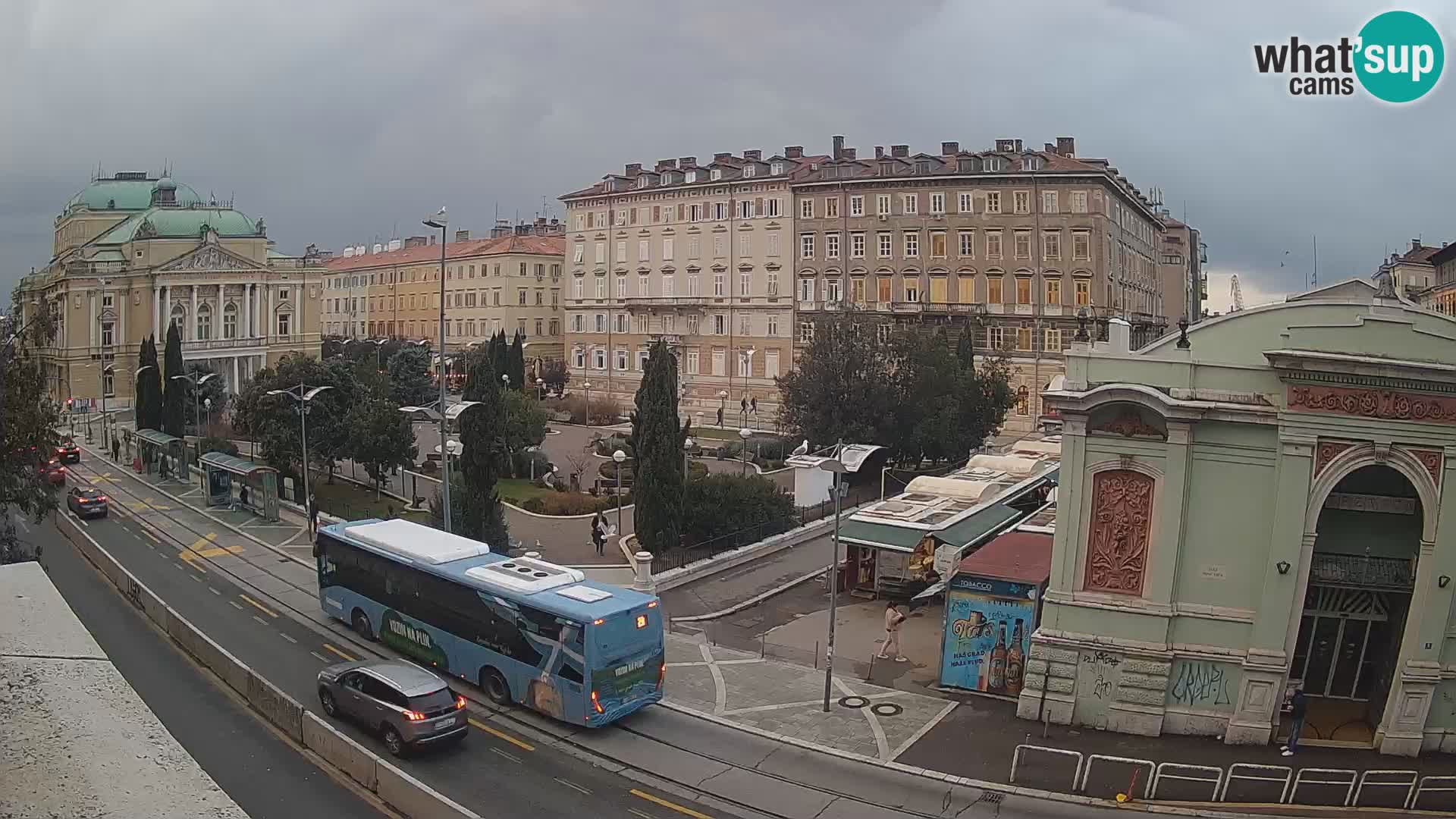 Webcam Rijeka – Park and  Croatian National Theatre Ivan pl. Zajc