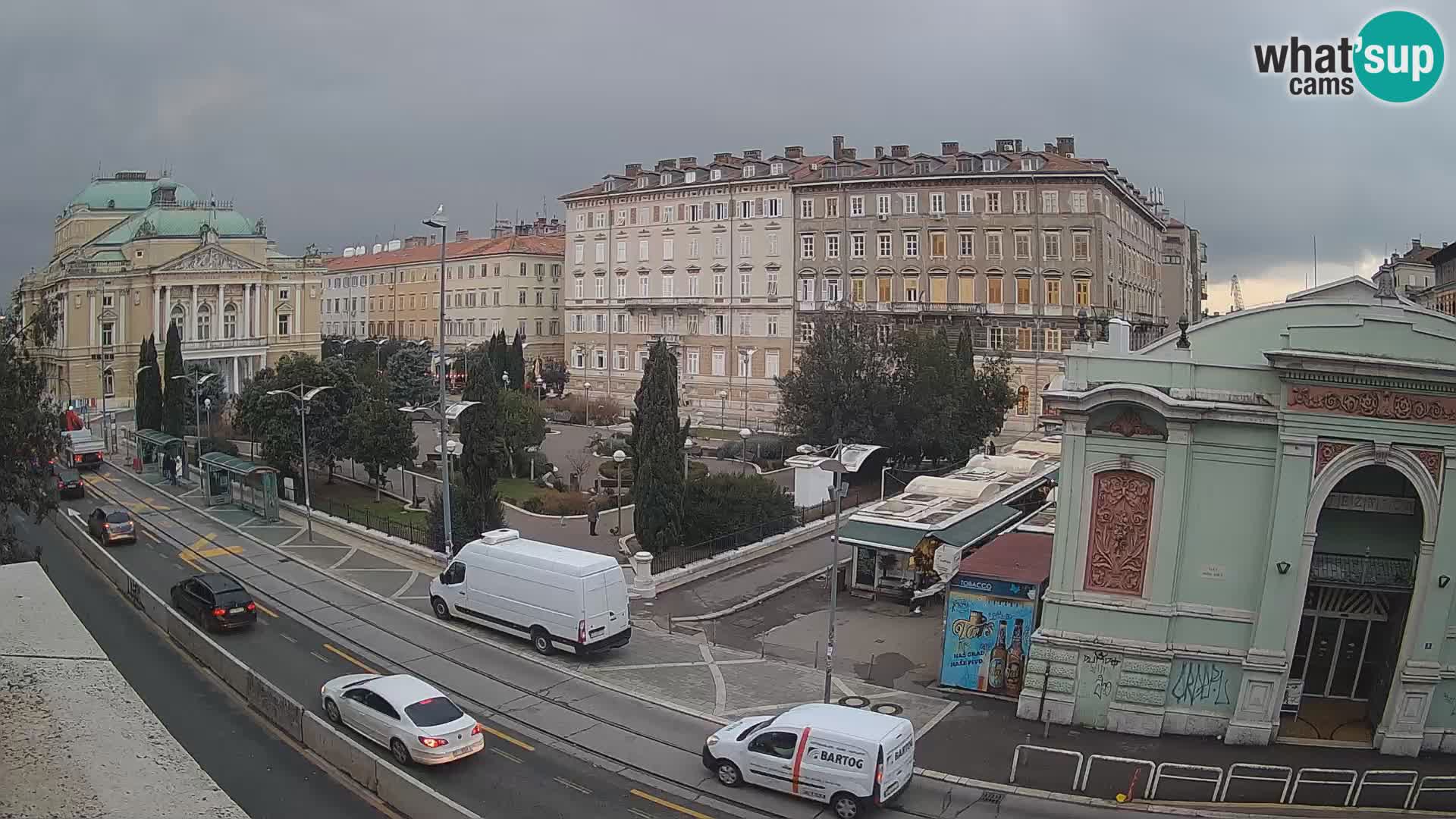 Webkam Rijeka – Park i Hrvatsko narodno kazalište Ivana pl. Zajc