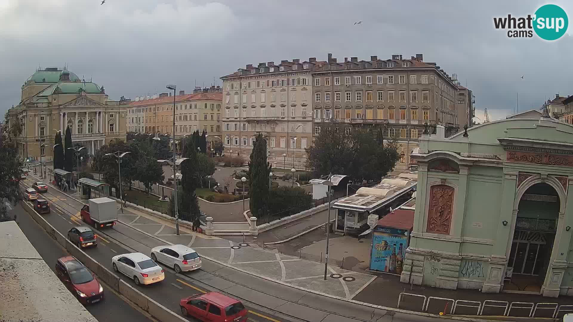 Webcam Rijeka – Parque i Teatro Nacional Croato Ivan pl. Zajc