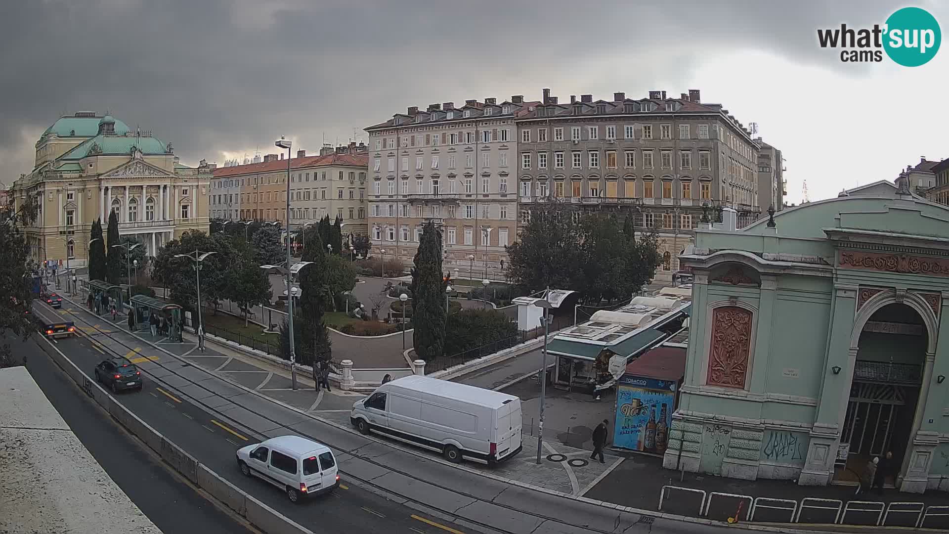 Webcam Rijeka – Park and  Croatian National Theatre Ivan pl. Zajc