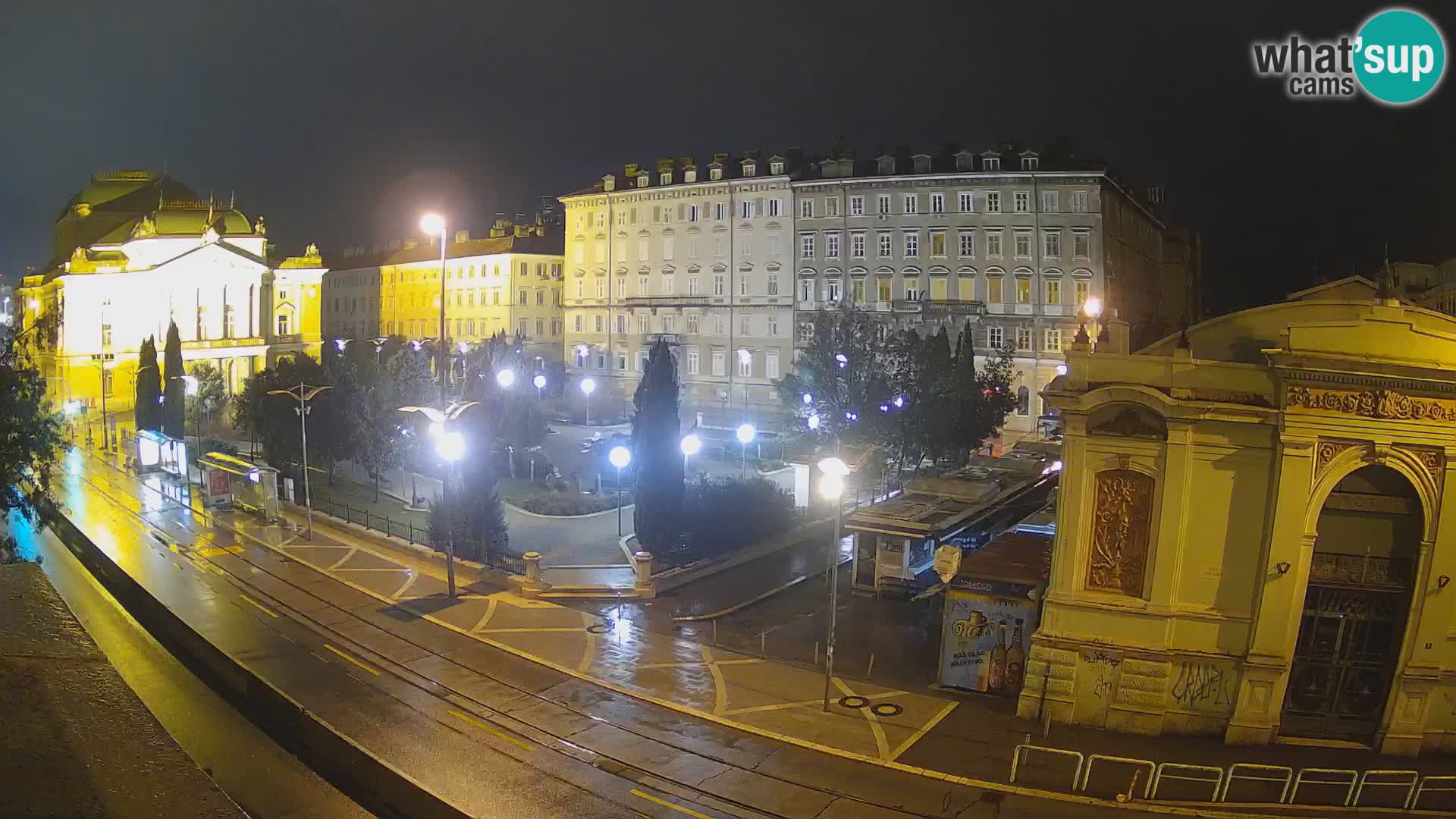 Webcam Rijeka – Park and  Croatian National Theatre Ivan pl. Zajc