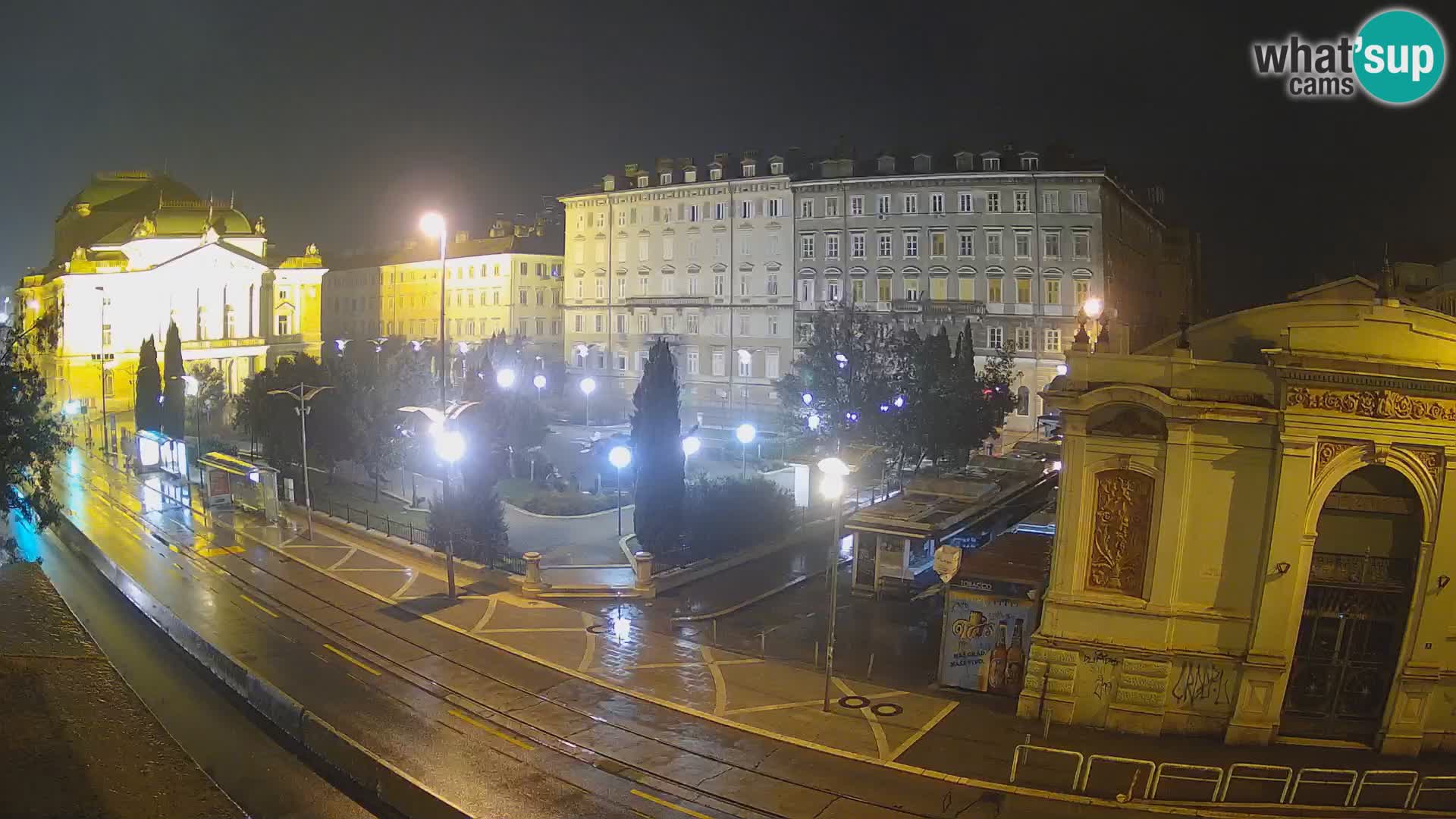 Webcam Rijeka – Park et Théâtre national croate Ivan pl. Zajc