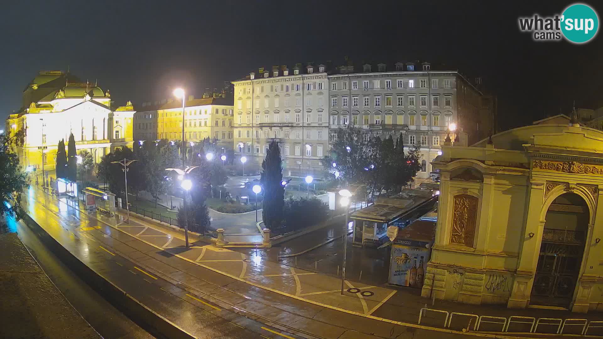 Webcam Rijeka – Park and  Croatian National Theatre Ivan pl. Zajc