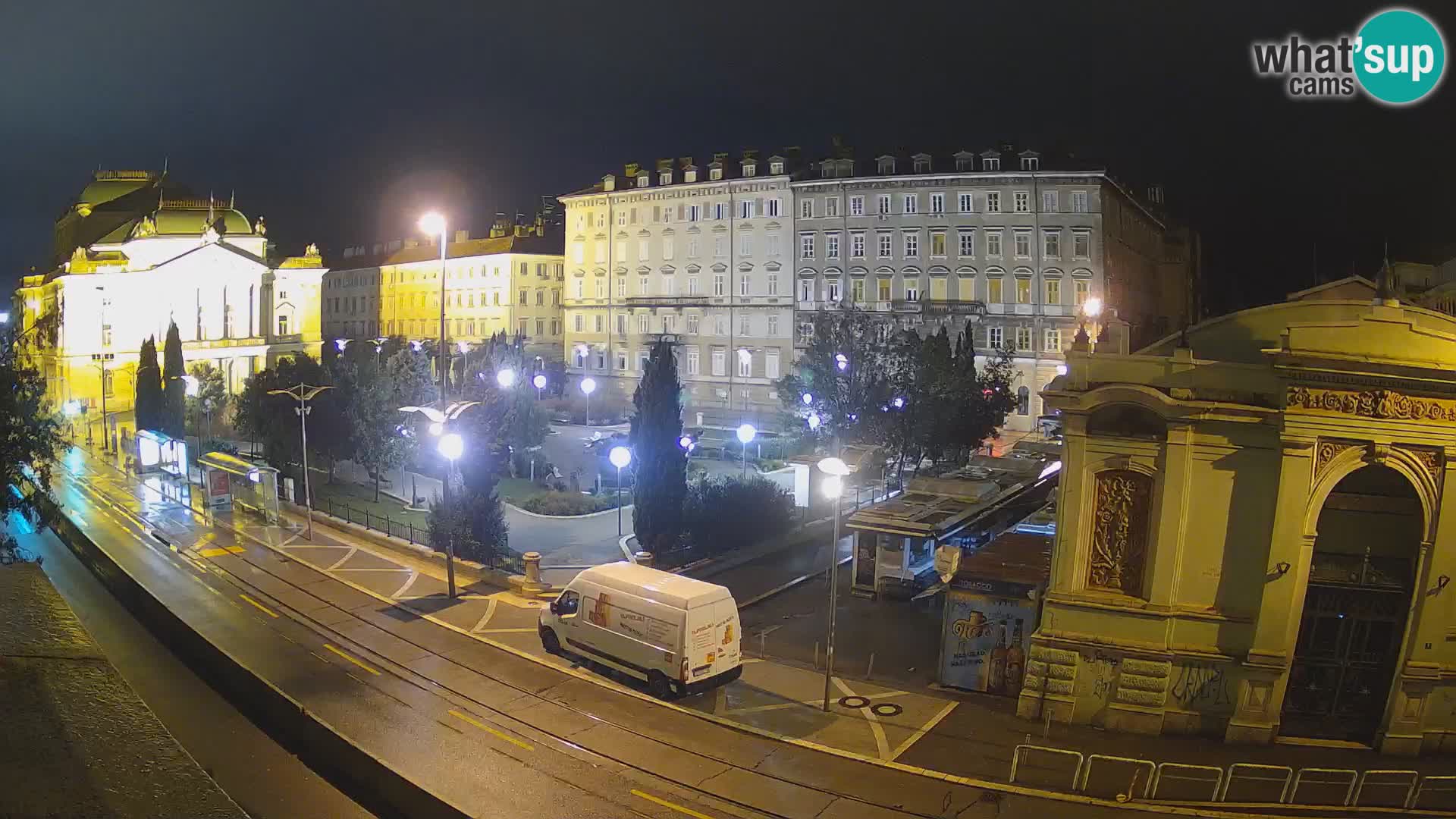 Webcam Fiume – Parco e Teatro nazionale Croato Ivan pl. Zajc