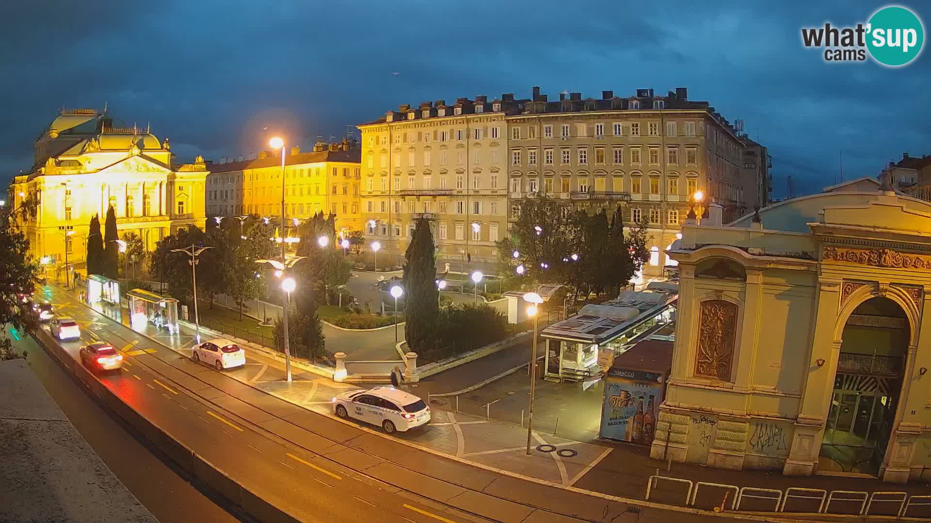 Webcam Fiume – Parco e Teatro nazionale Croato Ivan pl. Zajc