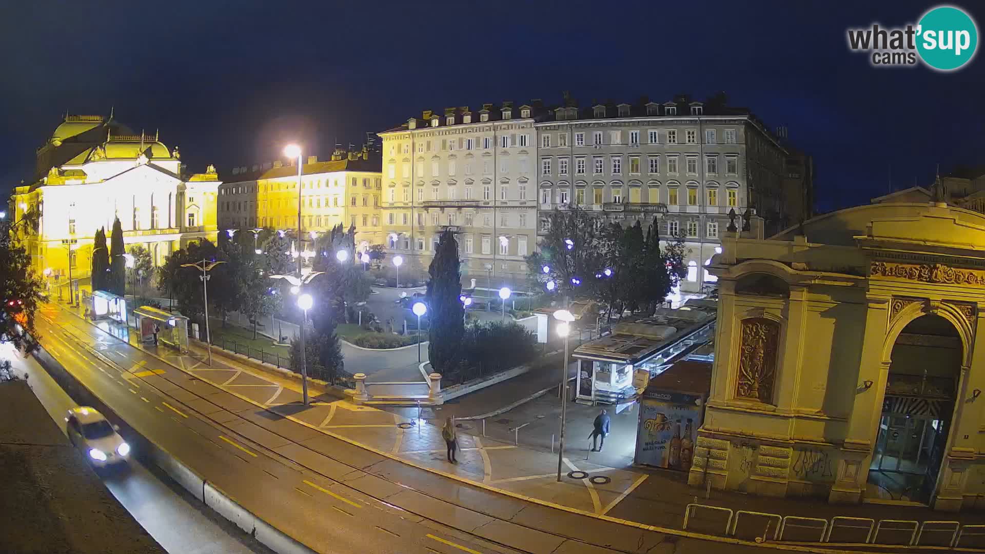 Webcam Rijeka – Park and  Croatian National Theatre Ivan pl. Zajc